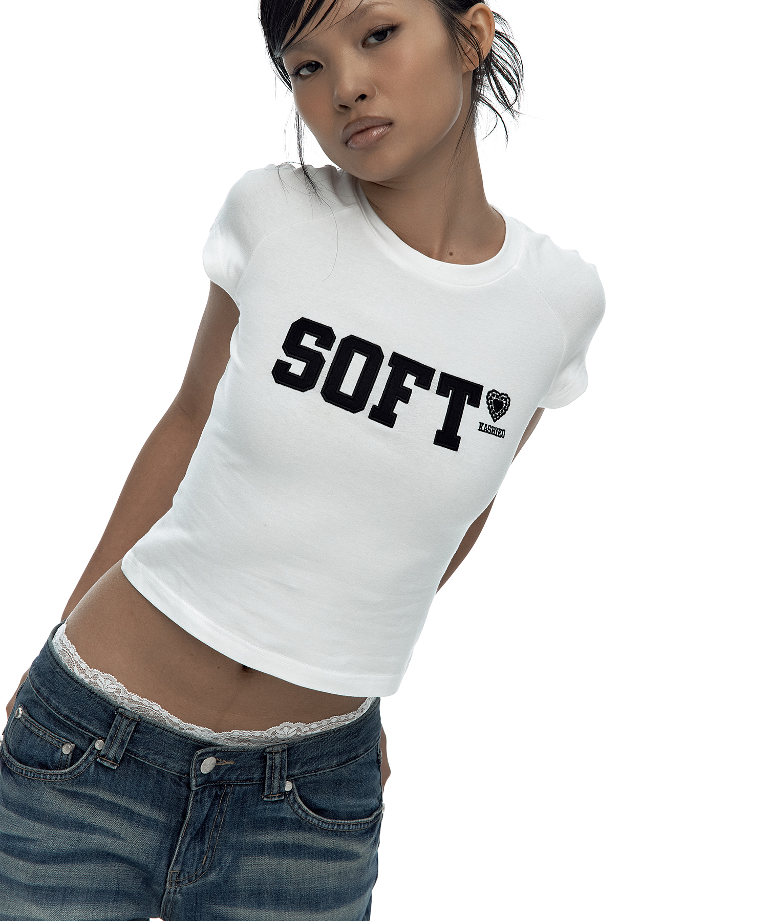 SOFT Raglan Tee White