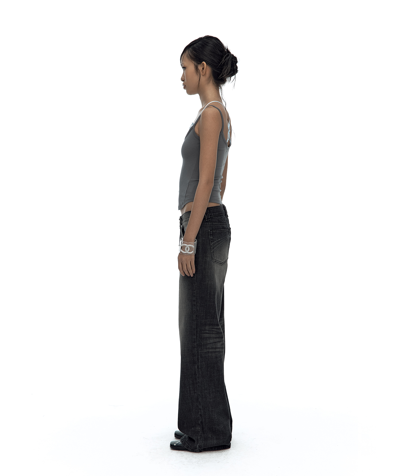 Nessa Lace Top Gray