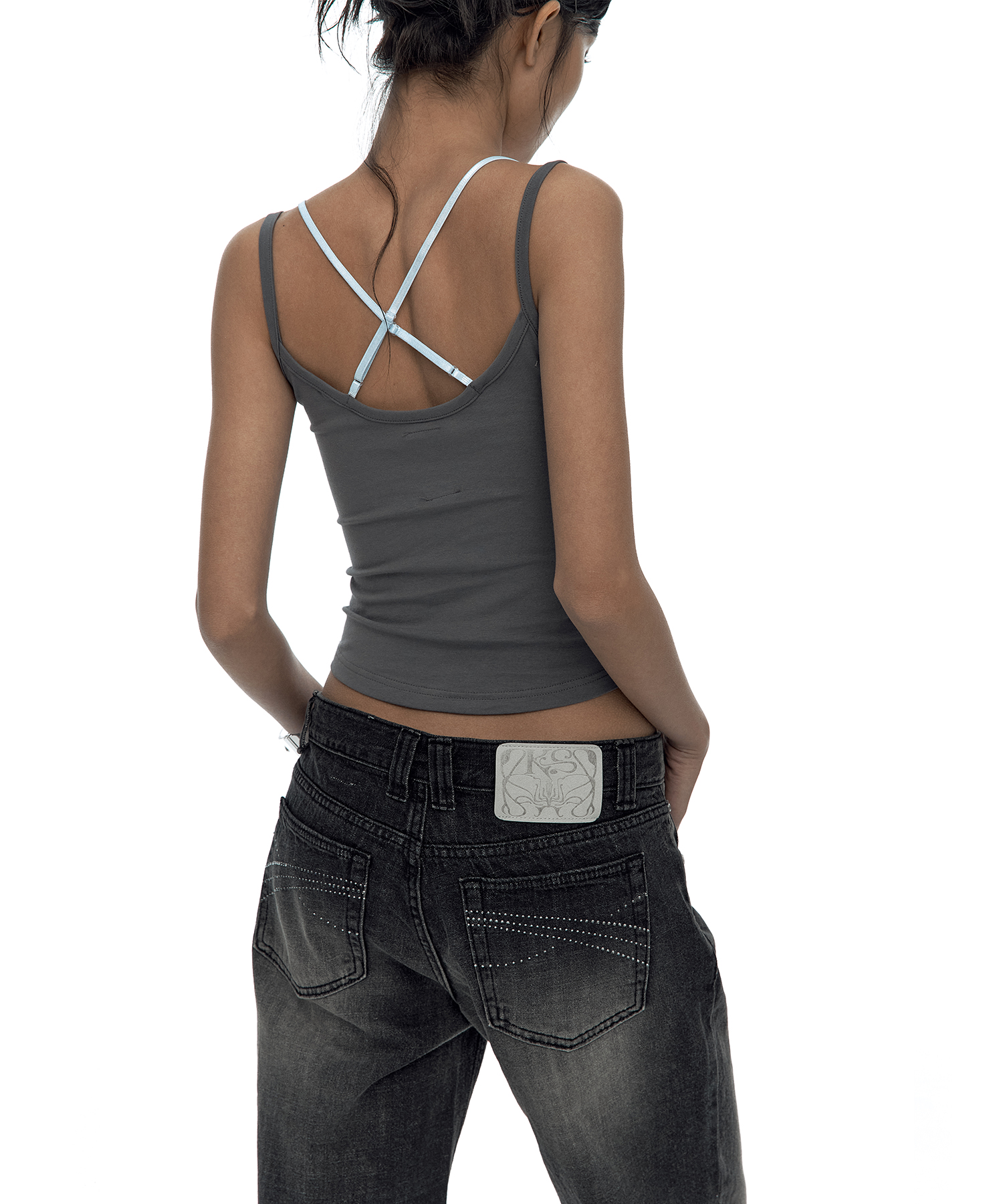 Nessa Lace Top Gray