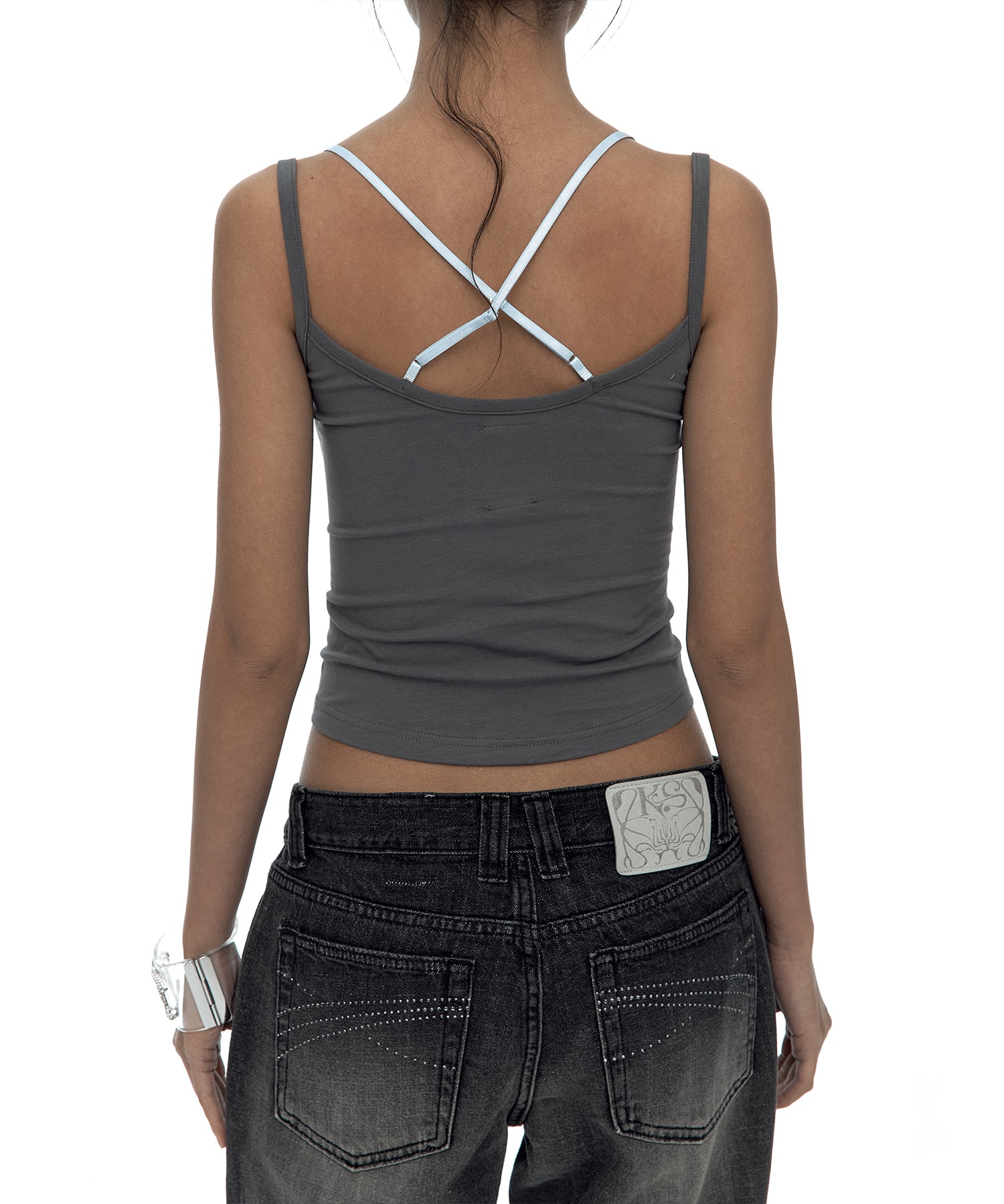 Nessa Lace Top Gray
