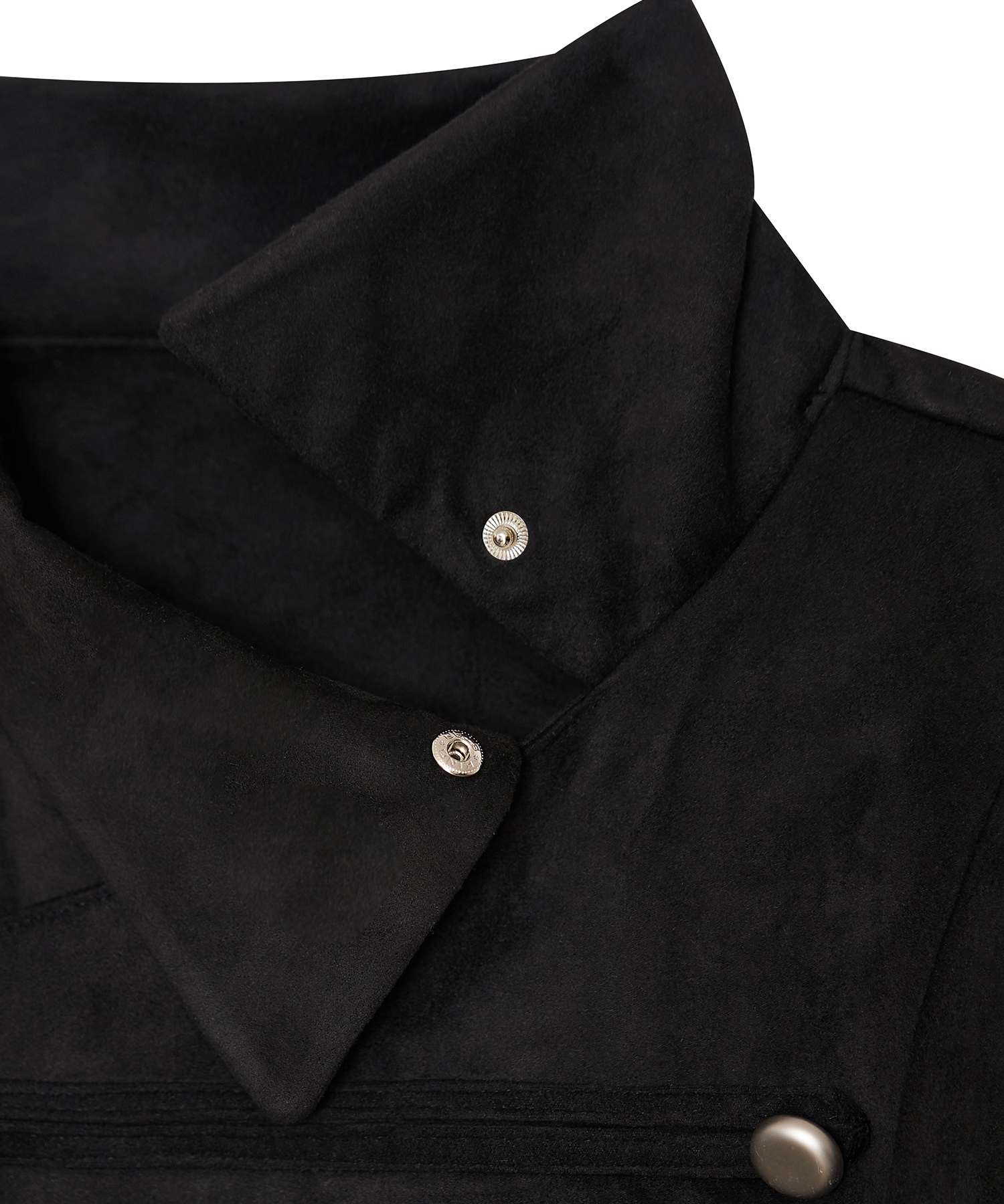 Asymmetric Zip Napoleon Jacket Black