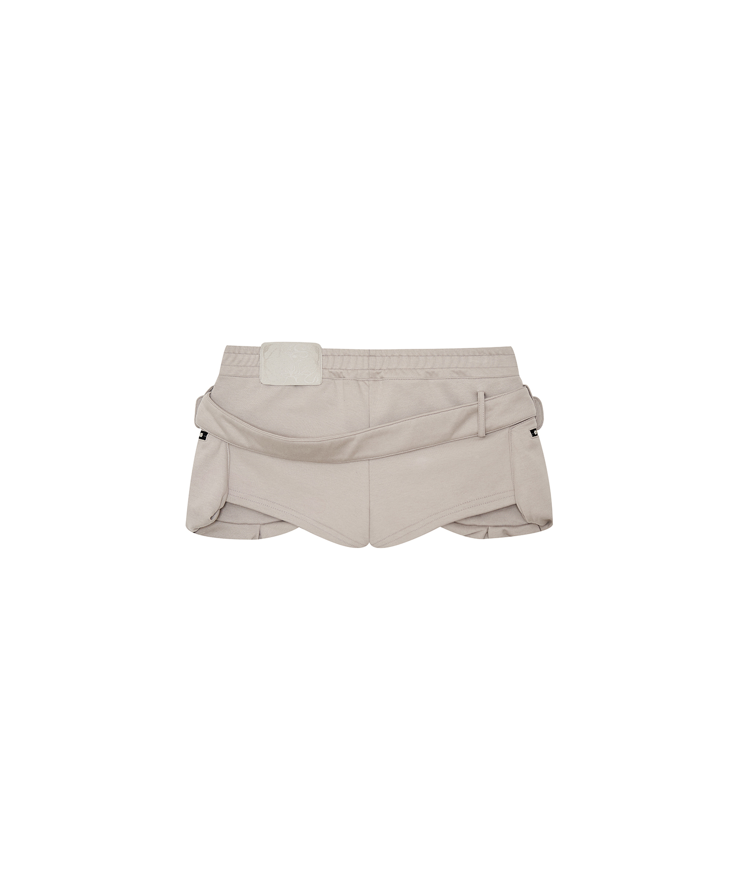 Belted Pocket Shorts Gray