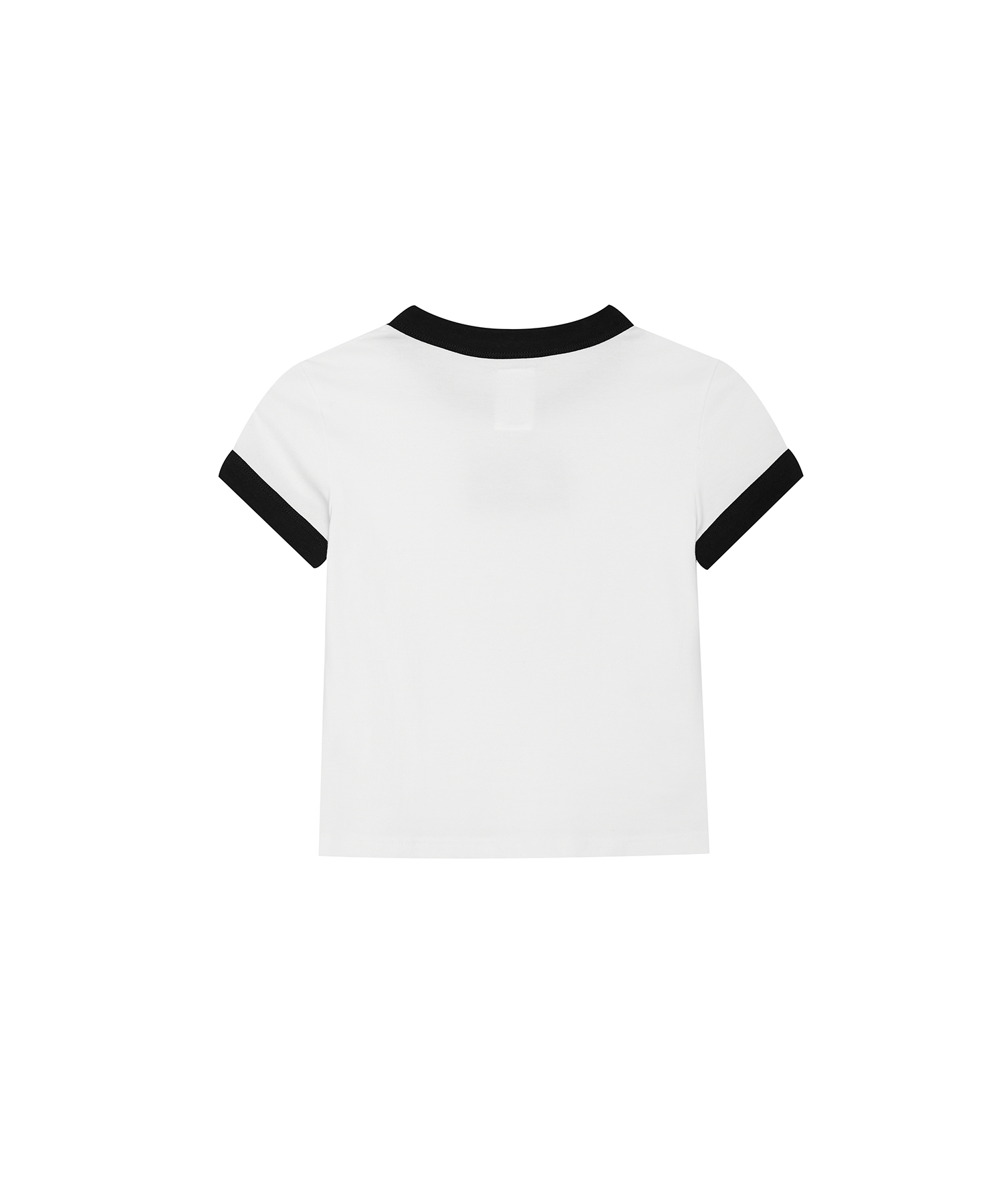 Lace Embroidered Ringer Tee White