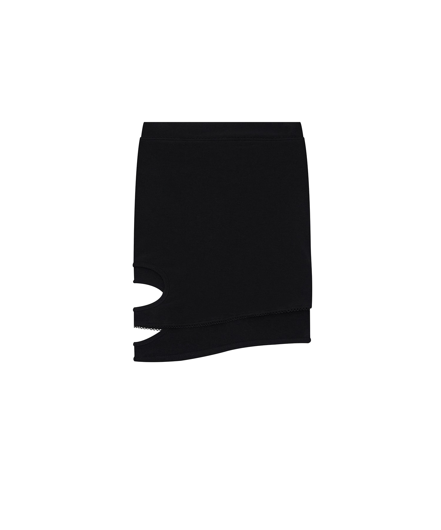 Peek-a-boo Strap Skirt Black