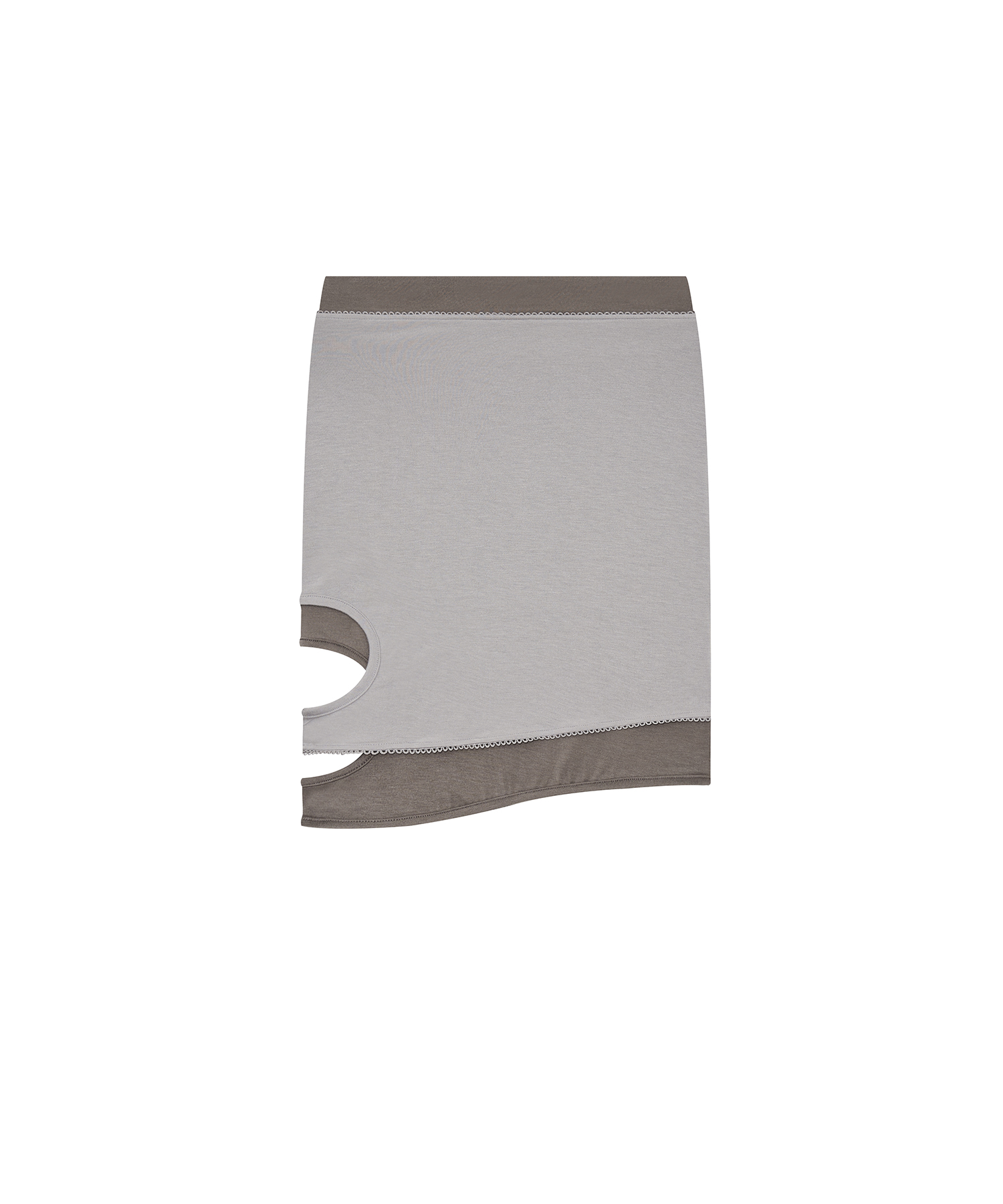 Peek-a-boo Strap Skirt Warm Gray