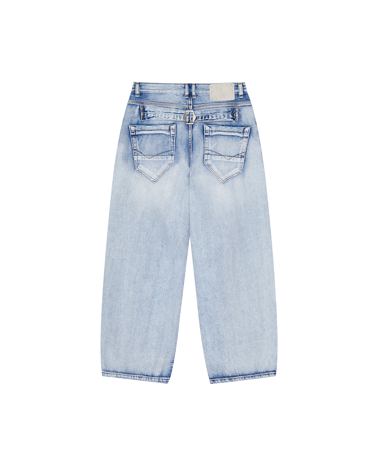 Milk Ripped Wide Jeans Light Blue