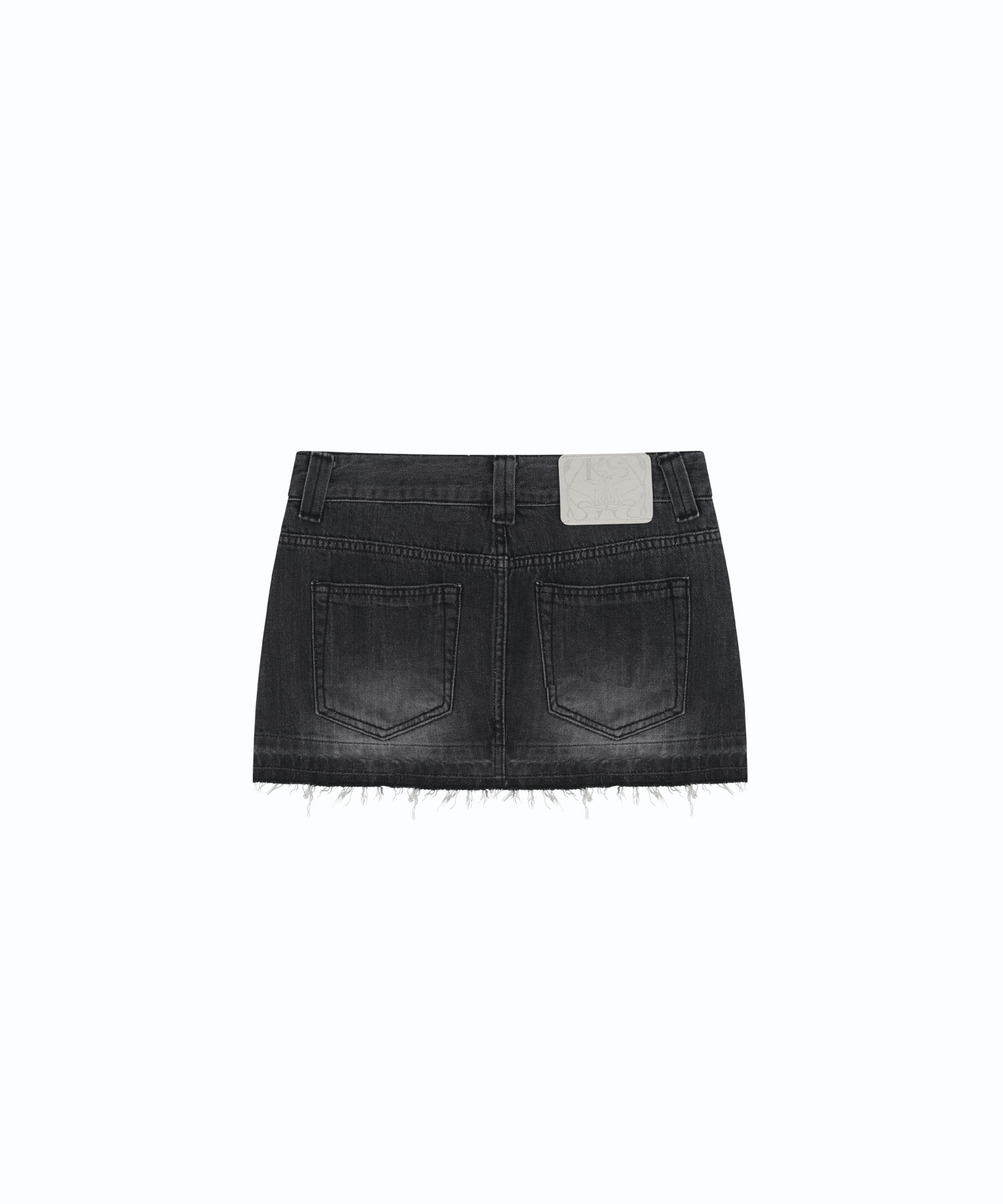 Split Pocket Denim Skirt Black
