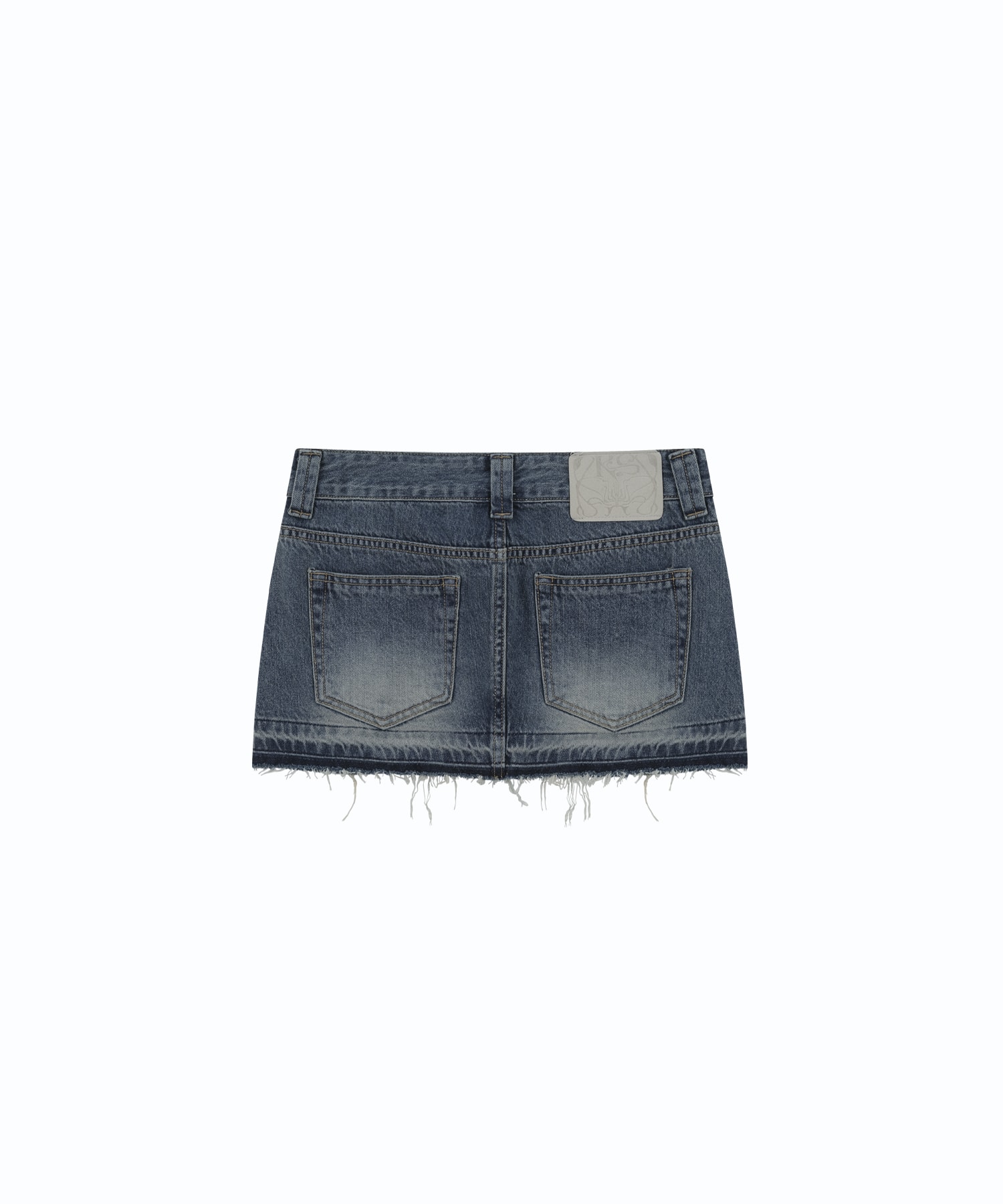 Split Pocket Denim Skirt Blue