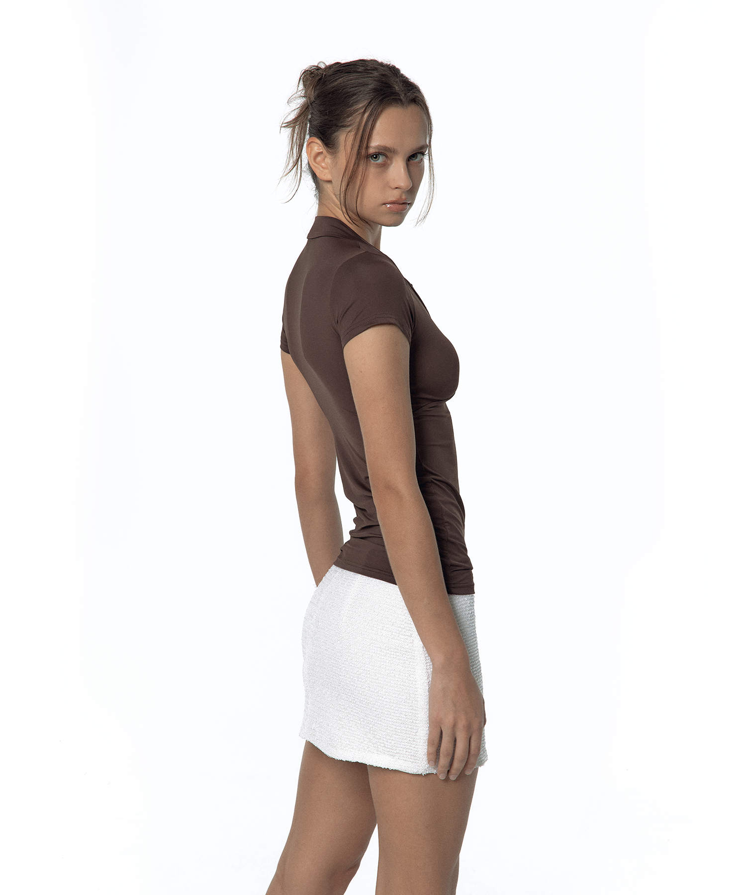 Spangle Mini Skirt White