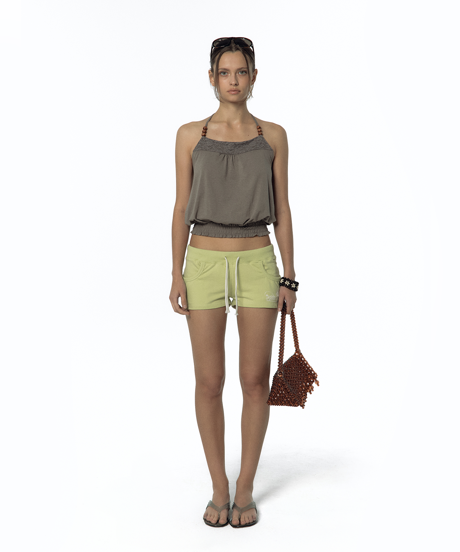 Bold Low-rise Shorts Lime