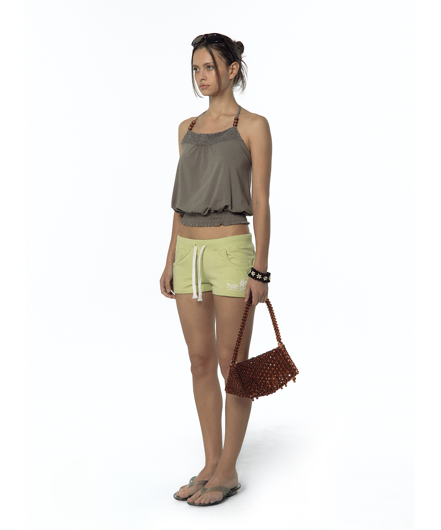 Bold Low-rise Shorts Lime