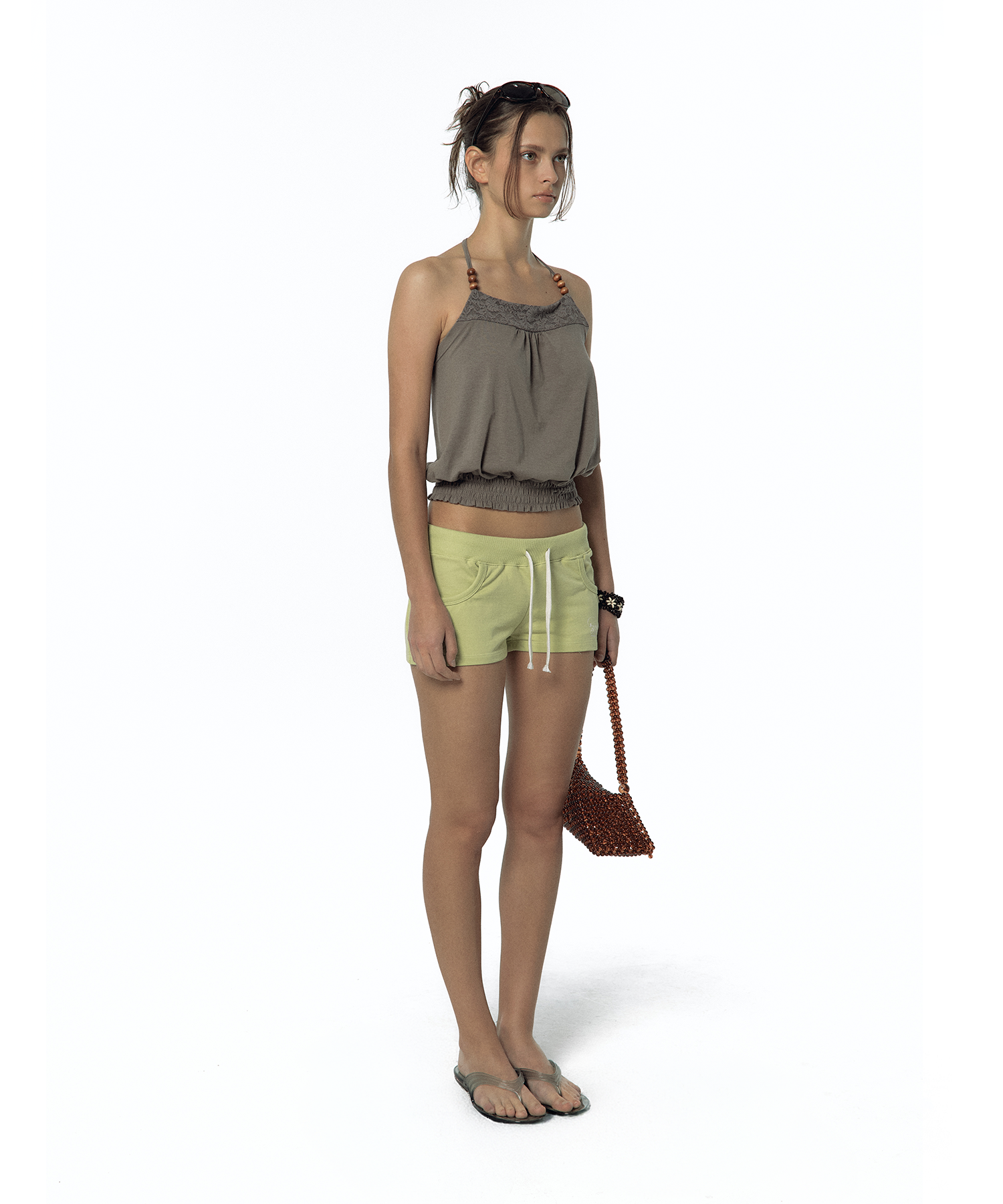 Bold Low-rise Shorts Lime