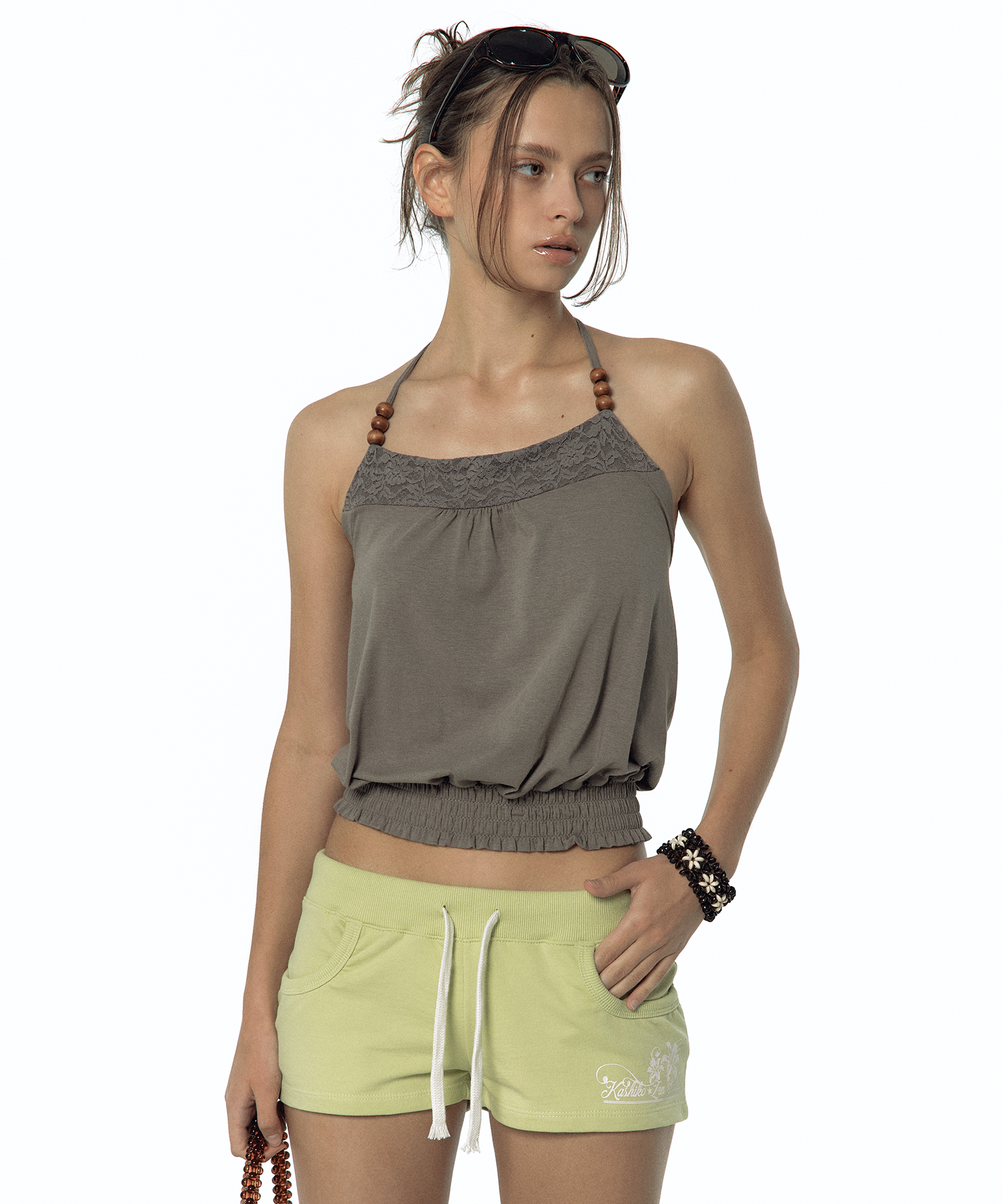 Bold Low-rise Shorts Lime