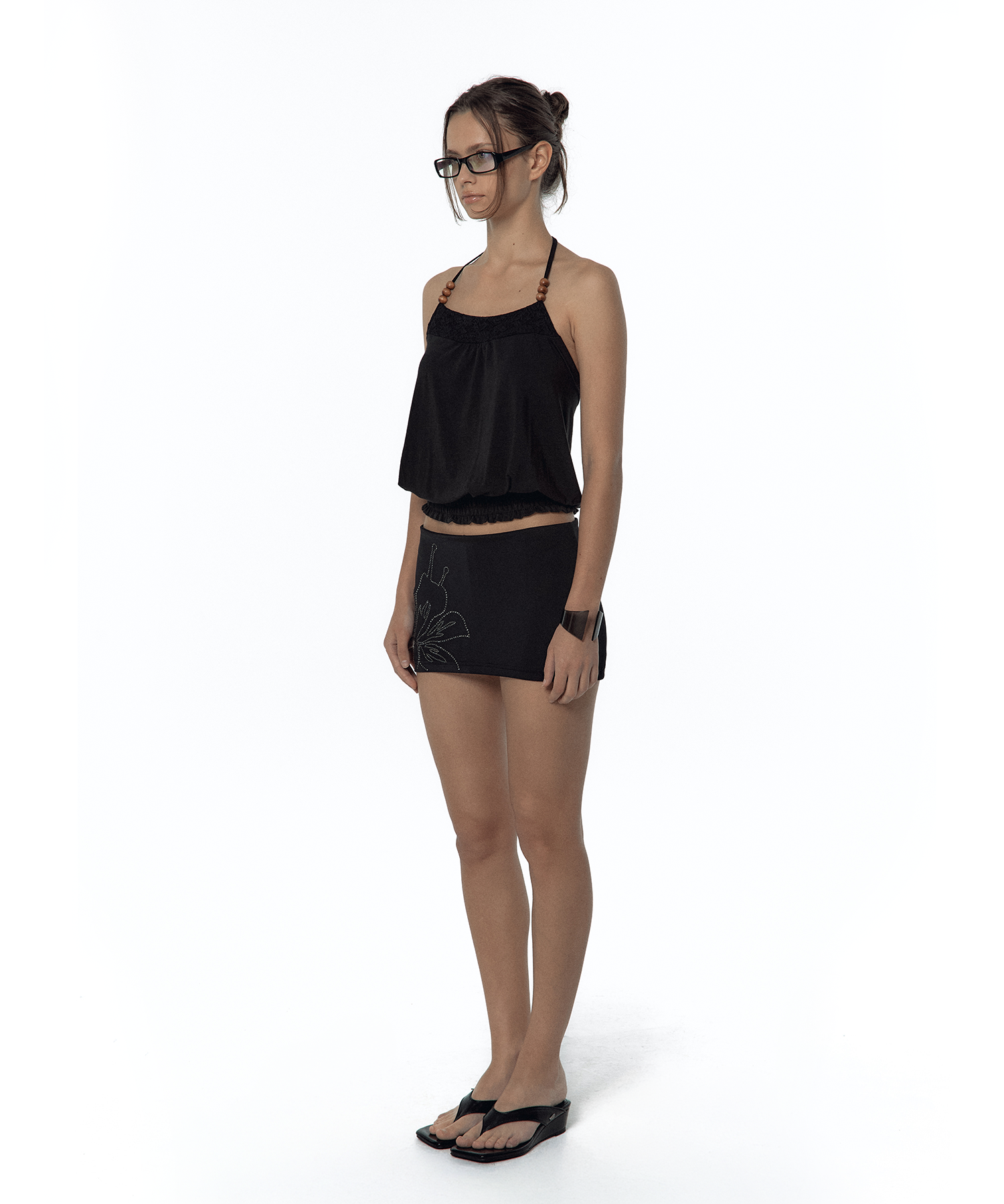 Lily Mini Skirt Pants Black
