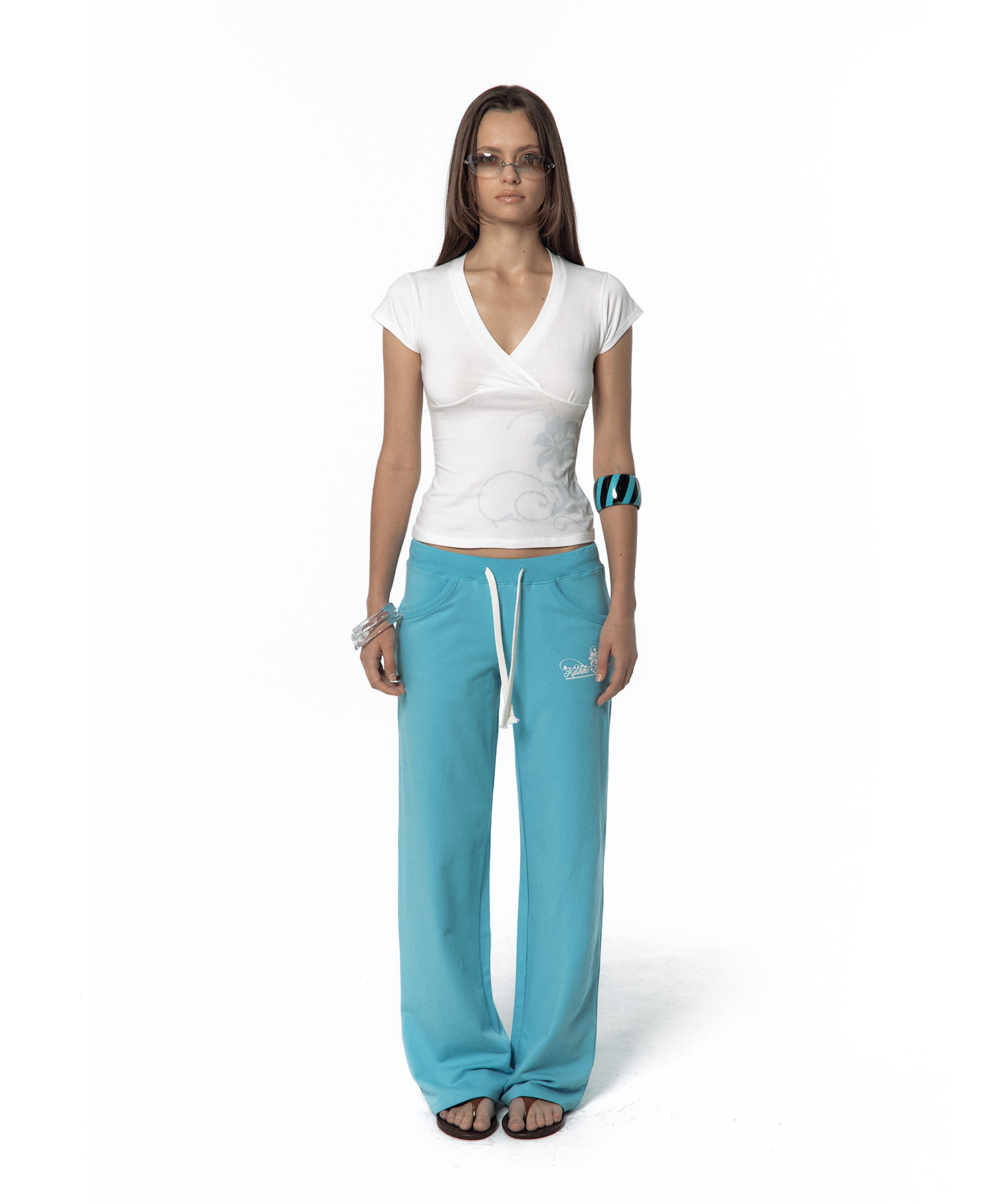 2000s Low-rise Track Pants Blue