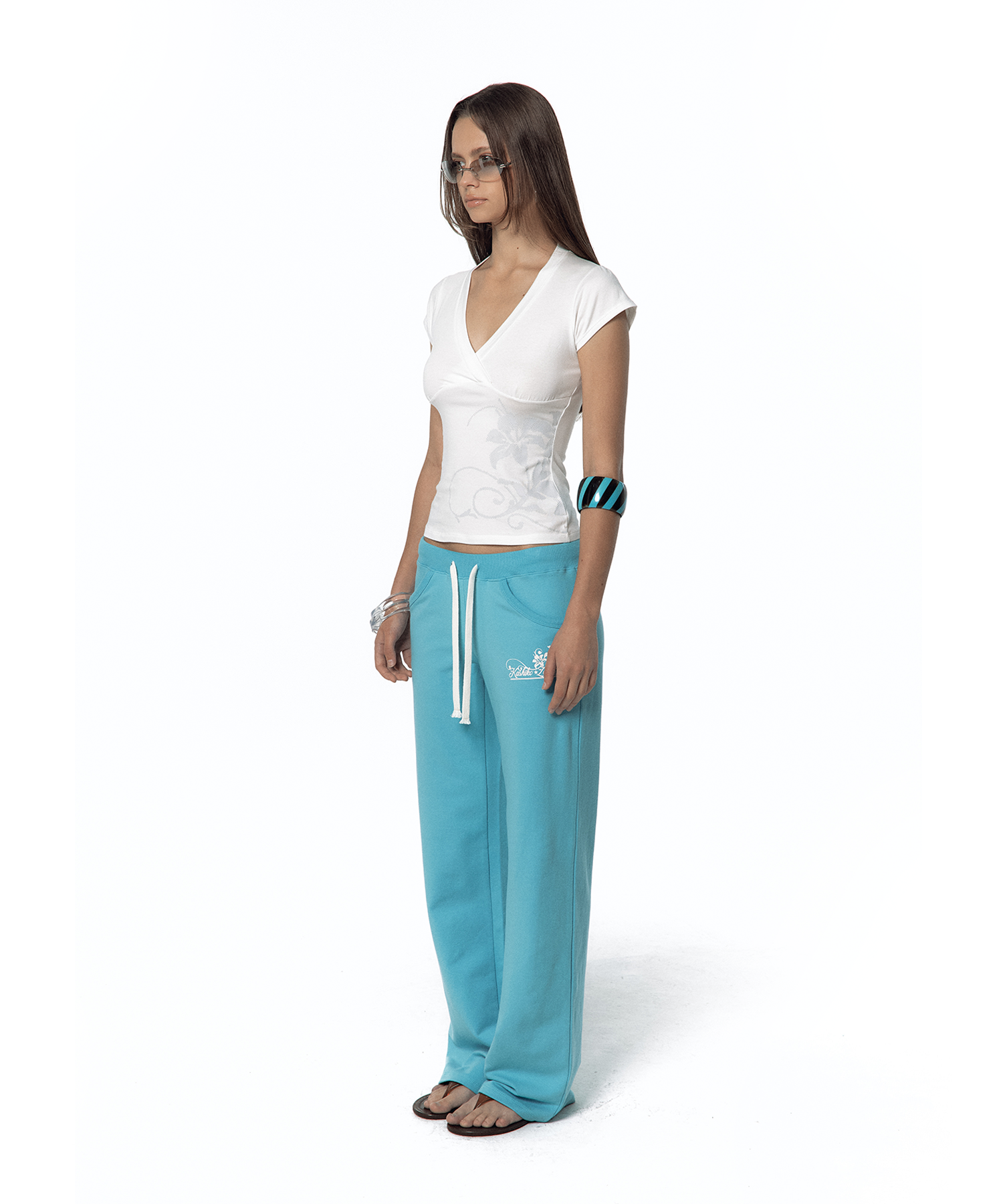2000s Low-rise Track Pants Blue