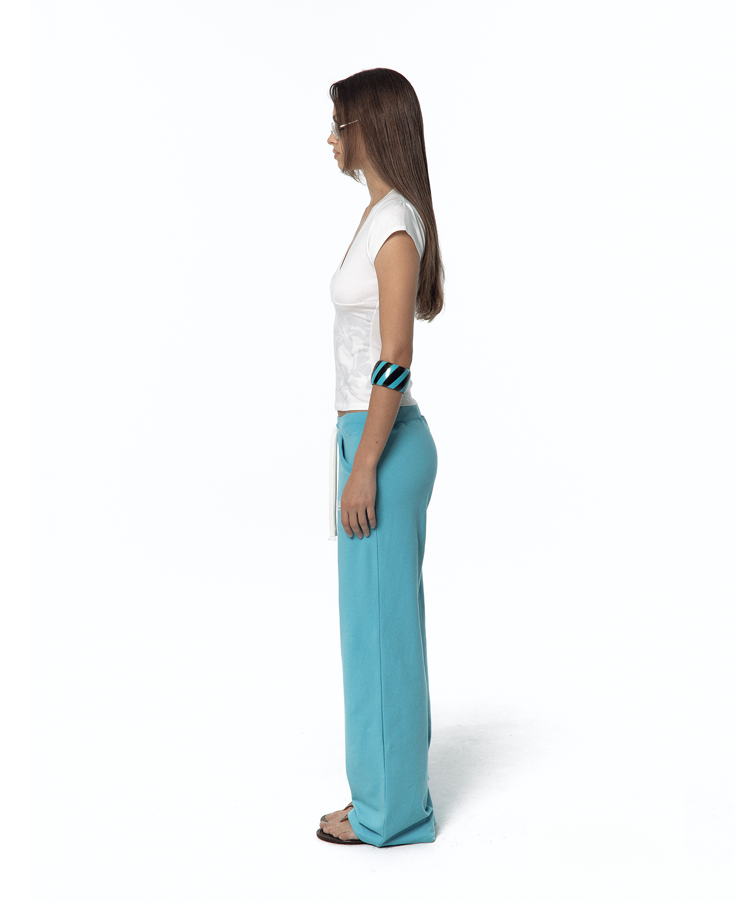 2000s Low-rise Track Pants Blue