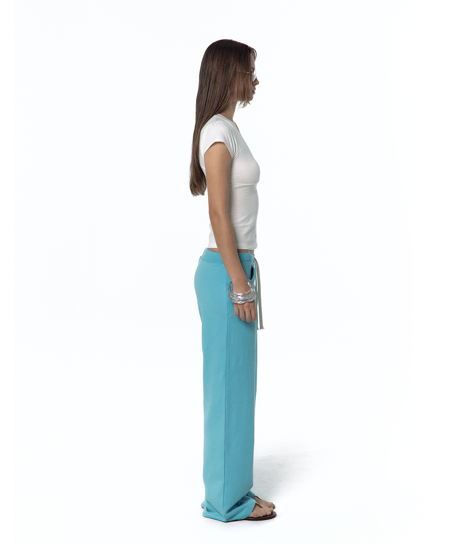 2000s Low-rise Track Pants Blue