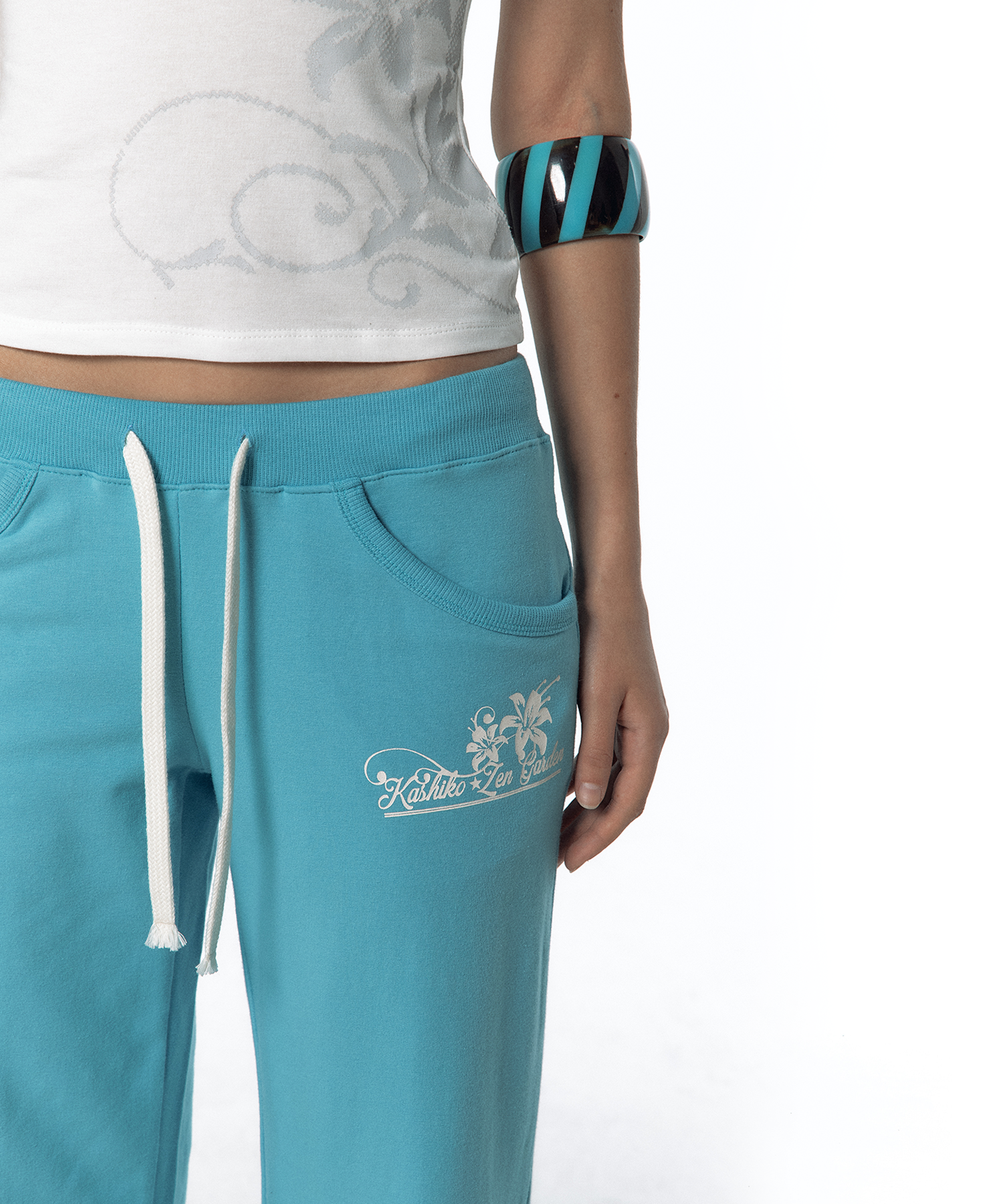 2000s Low-rise Track Pants Blue