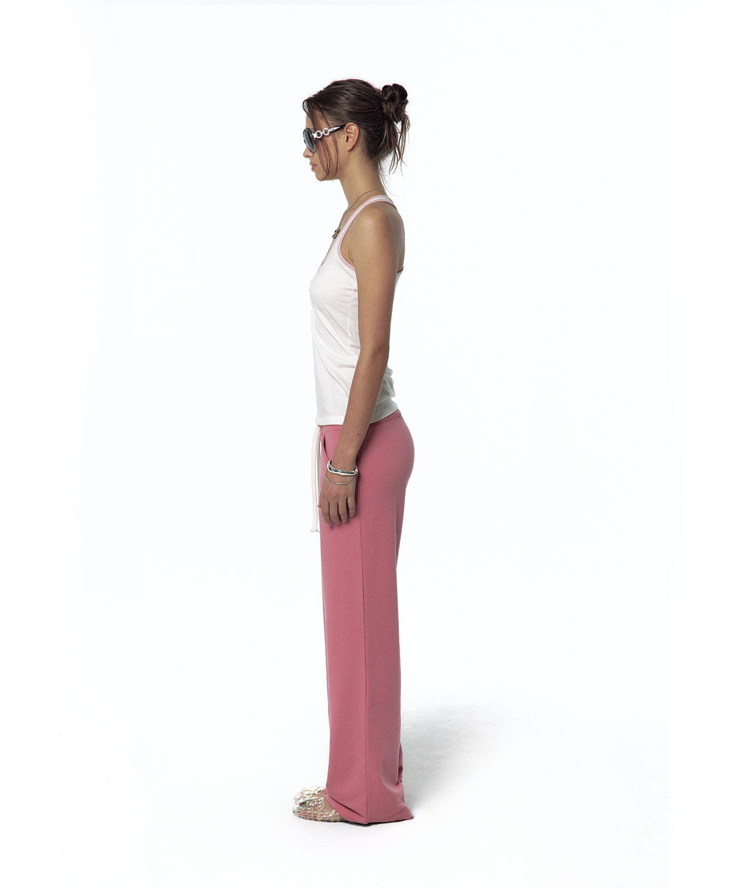 2000s Low-rise Track Pants Pink