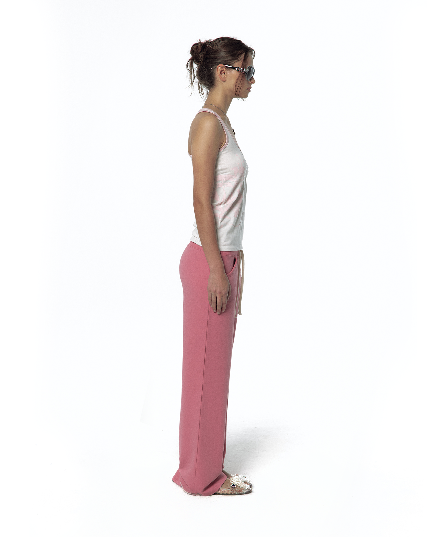 2000s Low-rise Track Pants Pink