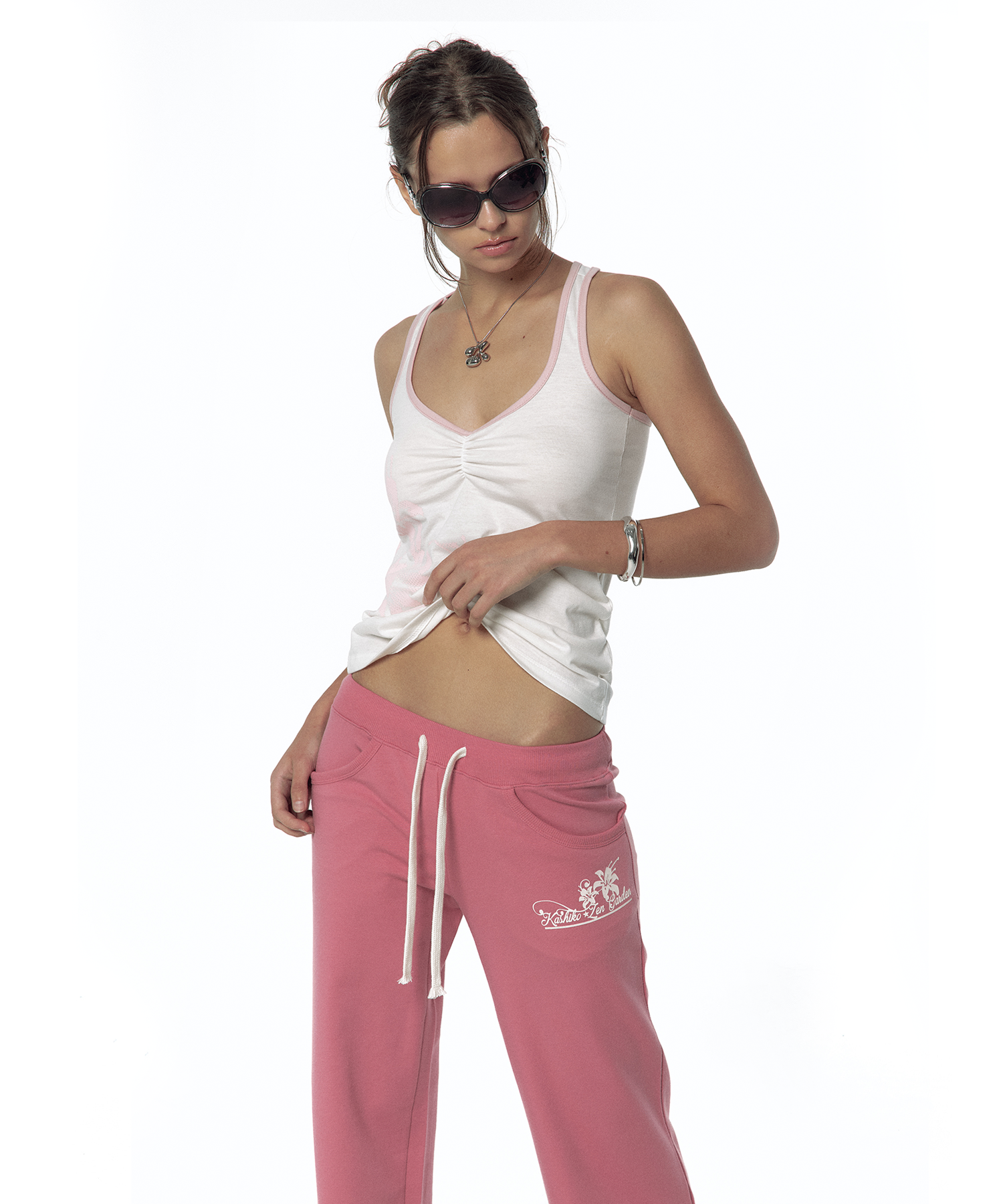 2000s Low-rise Track Pants Pink