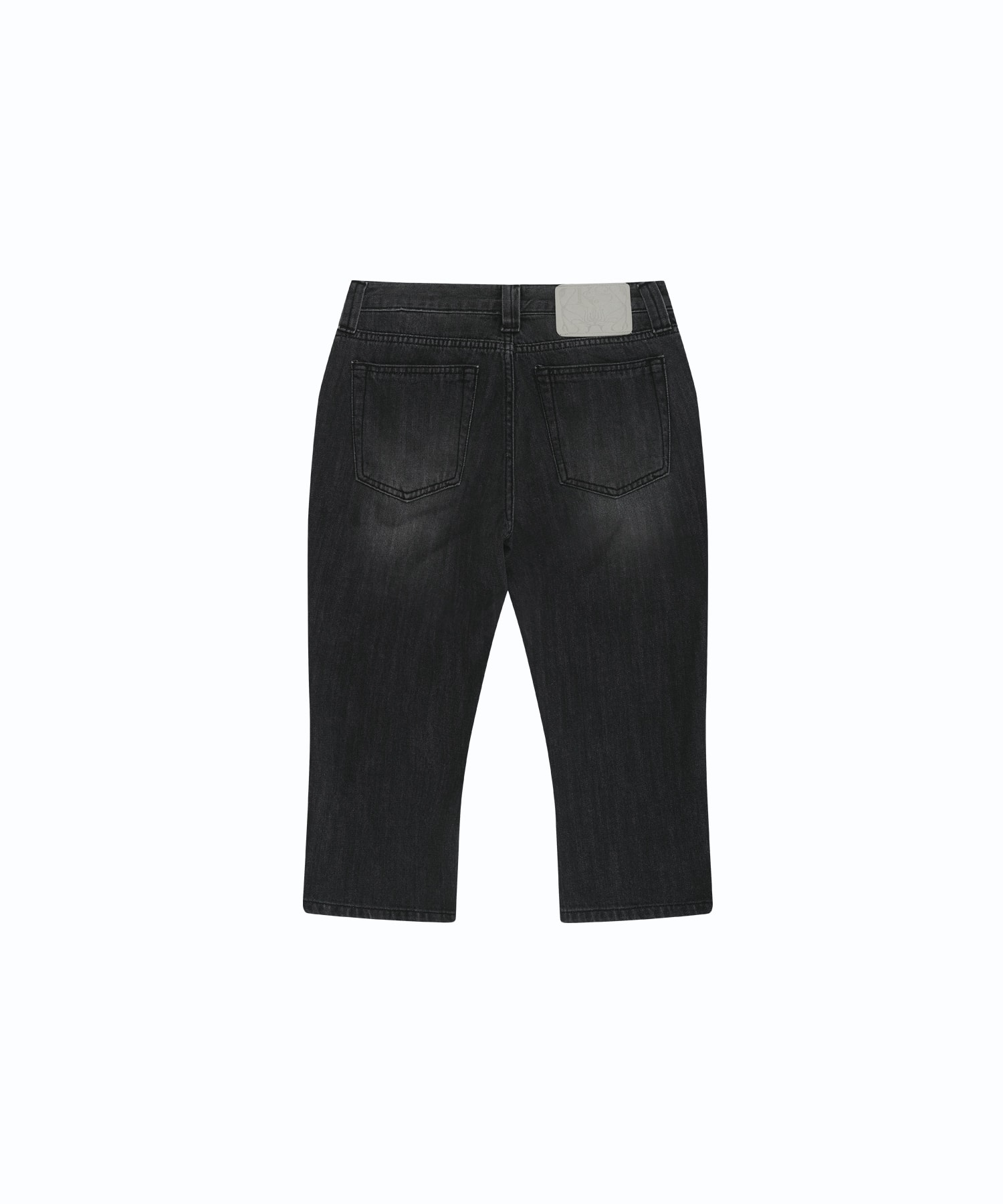 Split Pocket Capri Jeans Black
