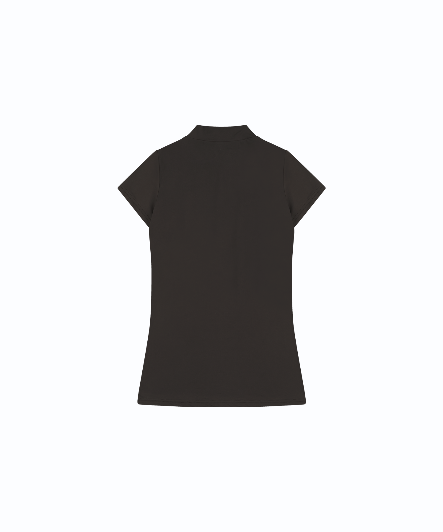 Sleek Deep V Neck T-shirt Brown