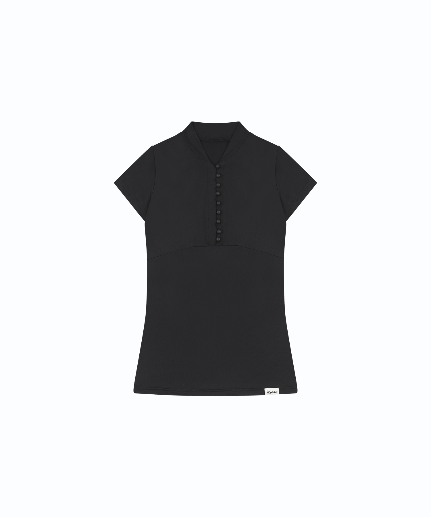 Sleek Deep V Neck T-shirt Black