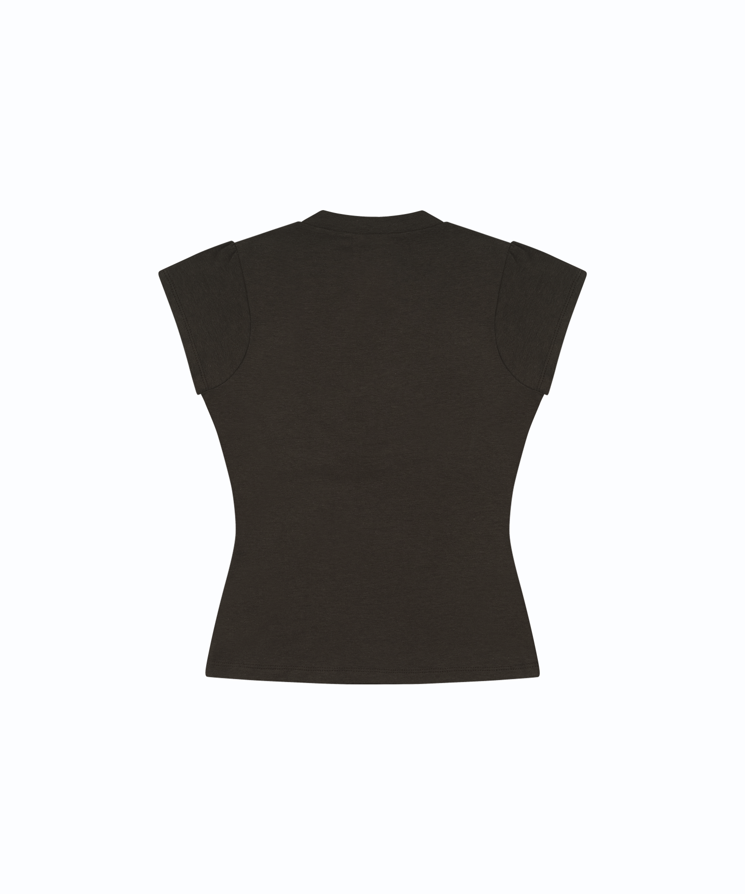 Lily Essential V-Neck T-shirt Brown
