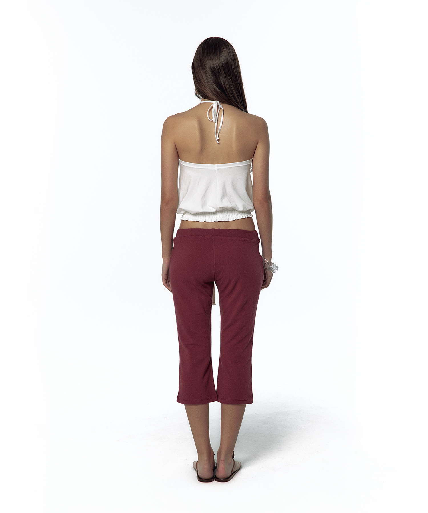 Beadwork Halter Top White