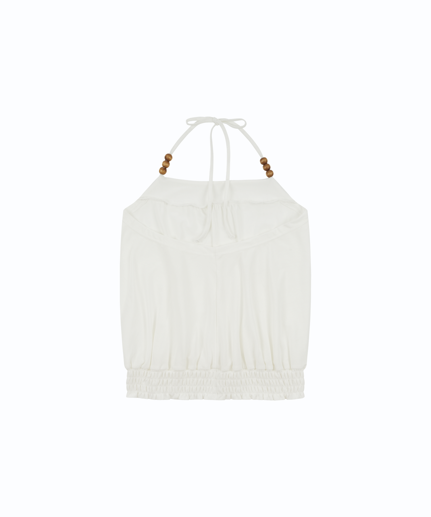 Beadwork Halter Top White