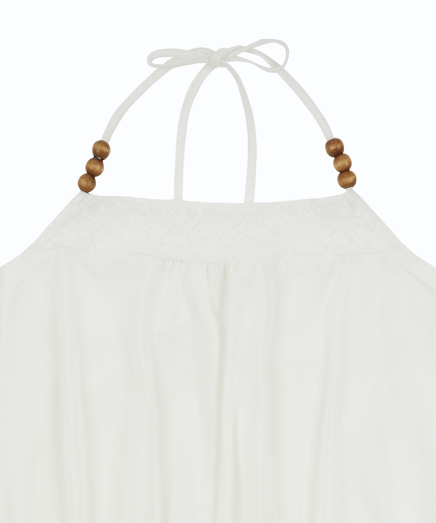 Beadwork Halter Top White