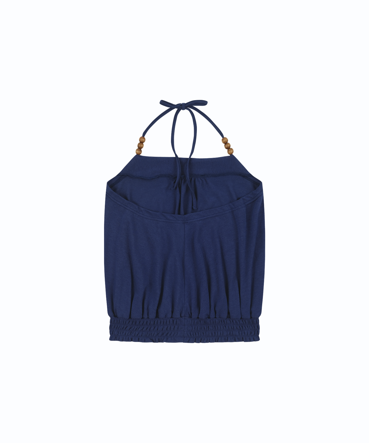 Beadwork Halter Top Deep Blue