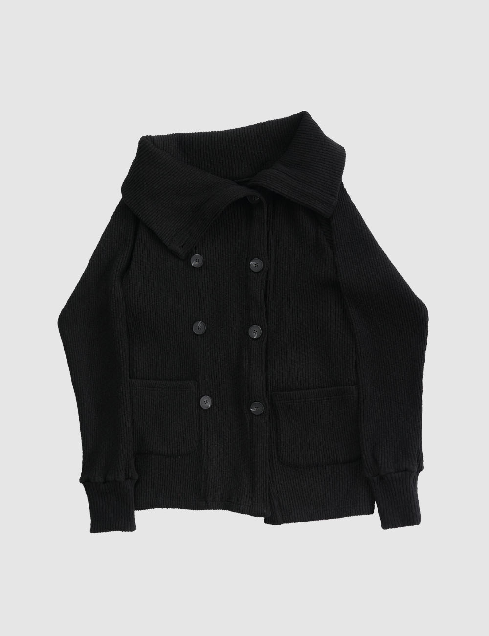 [12차 리오더] Double button Cardigan, Black