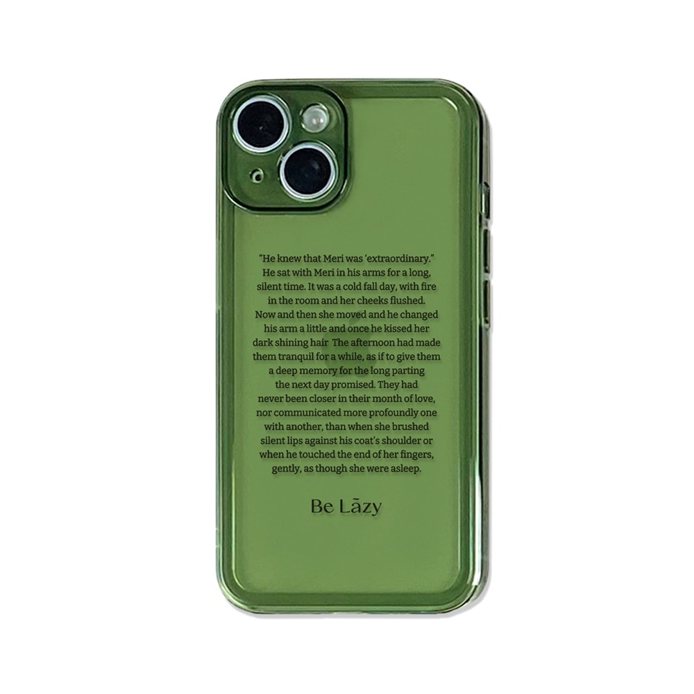 Story jelly case (Green / Black font)