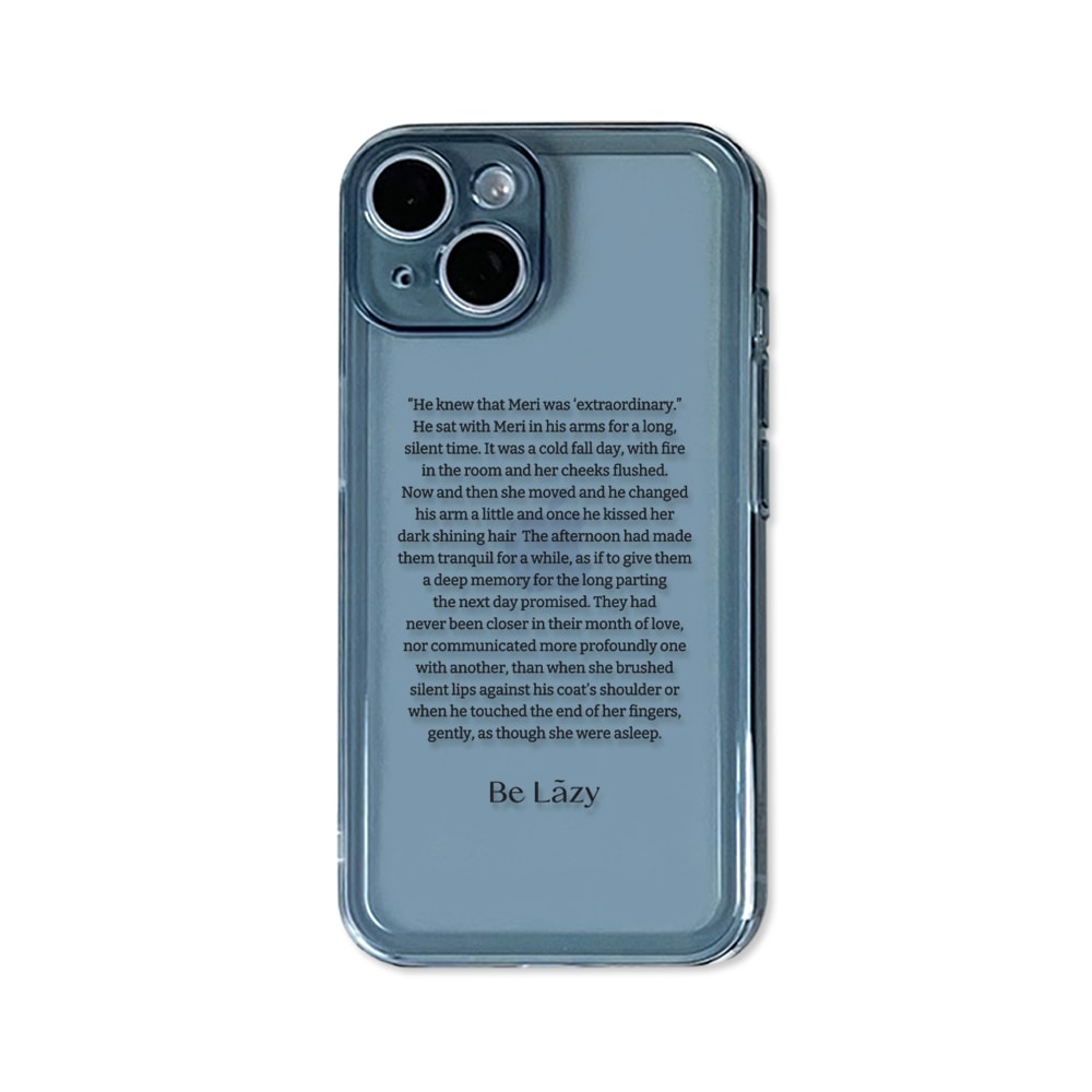 Story jelly case (Blue / Black font)