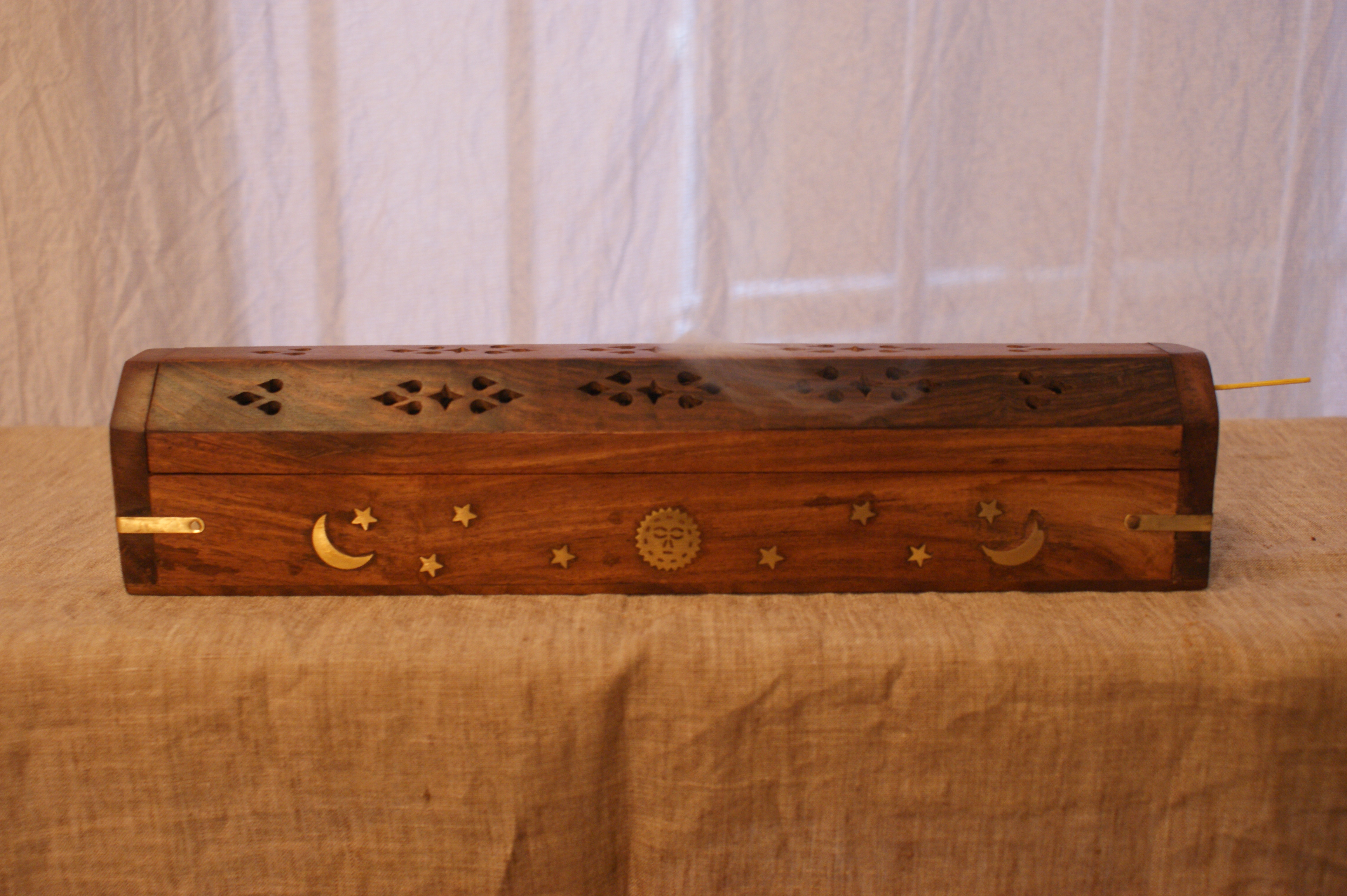 Box Incense Holder. Sun and Moon