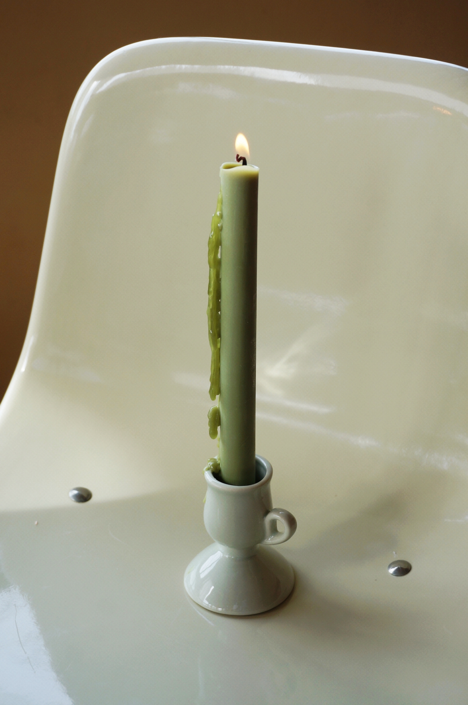 LONG TAPER CANDLE - GREEN