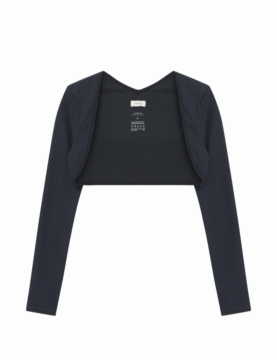 RIBBED CARDIGAN_BLACK