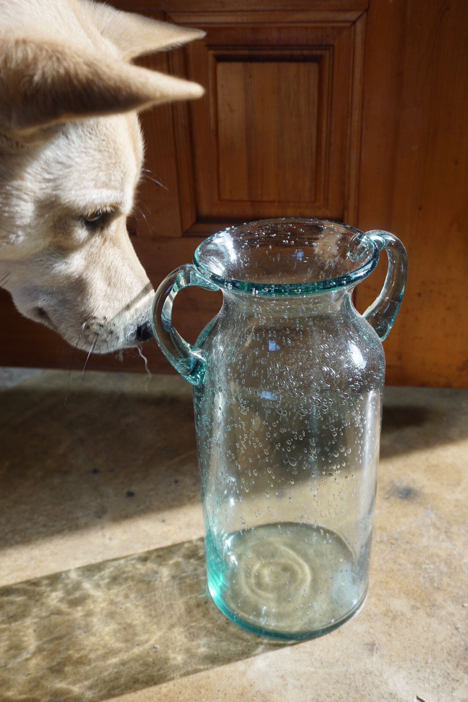 BUBBLE BLUE VASE - LONG