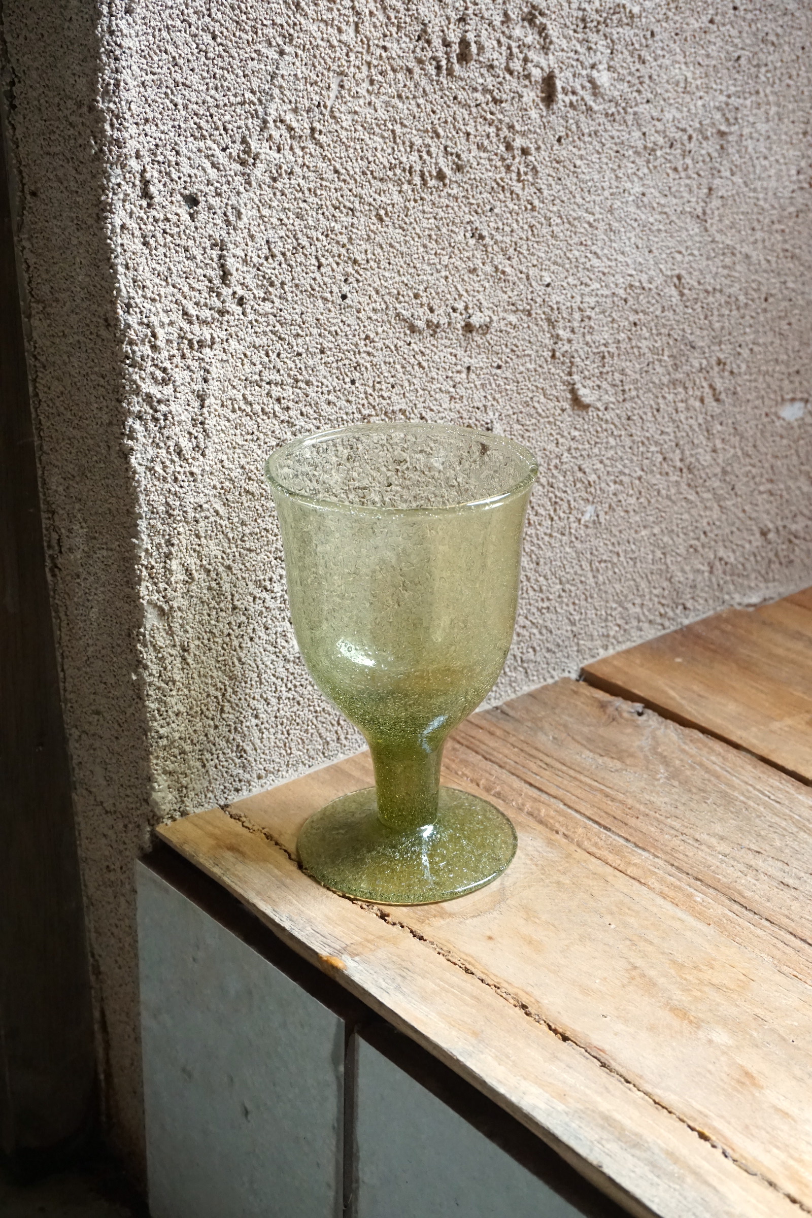 SMALL GREEN BUBBLE GOBLET ( CM.135 )