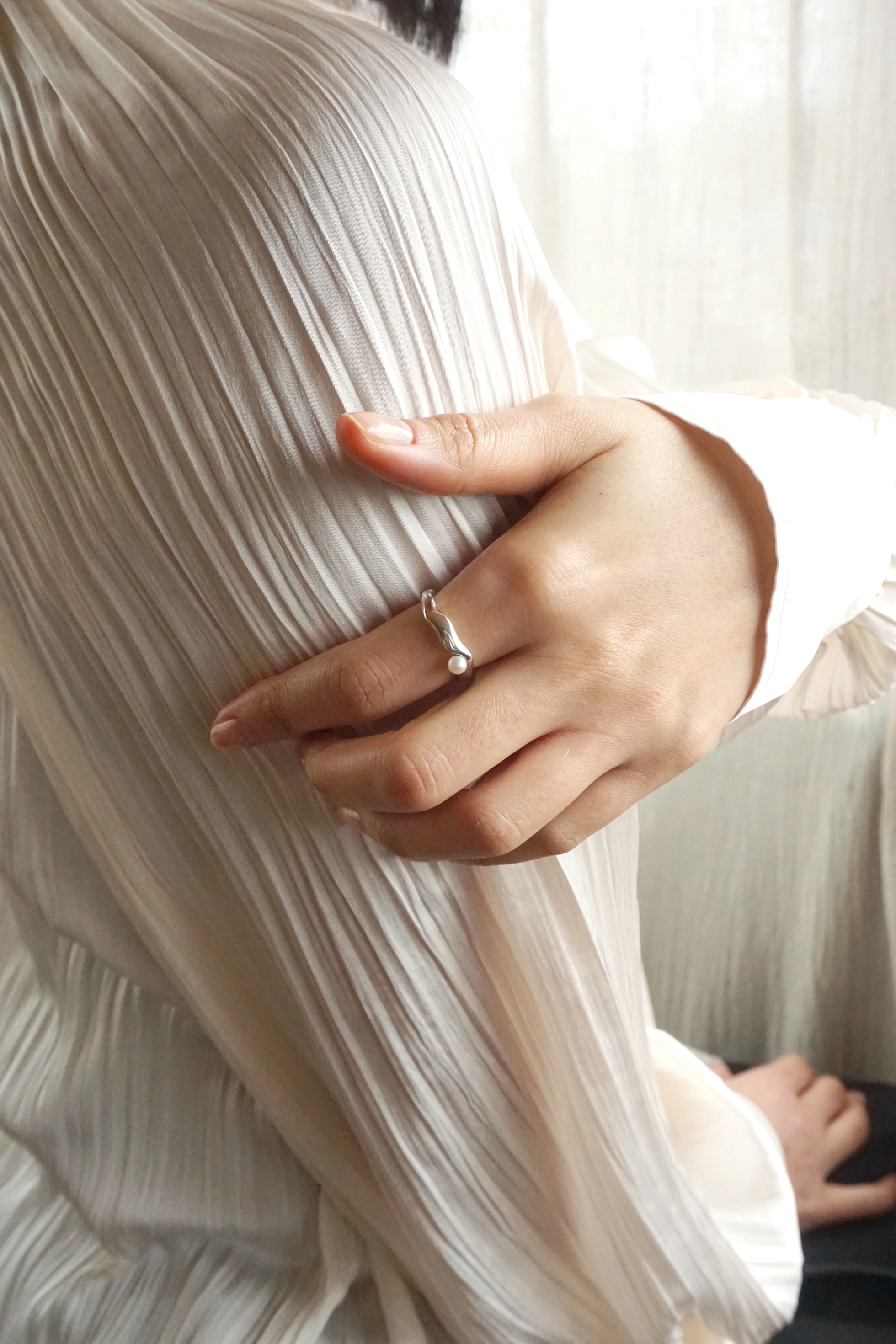 PEARL SILVER RING