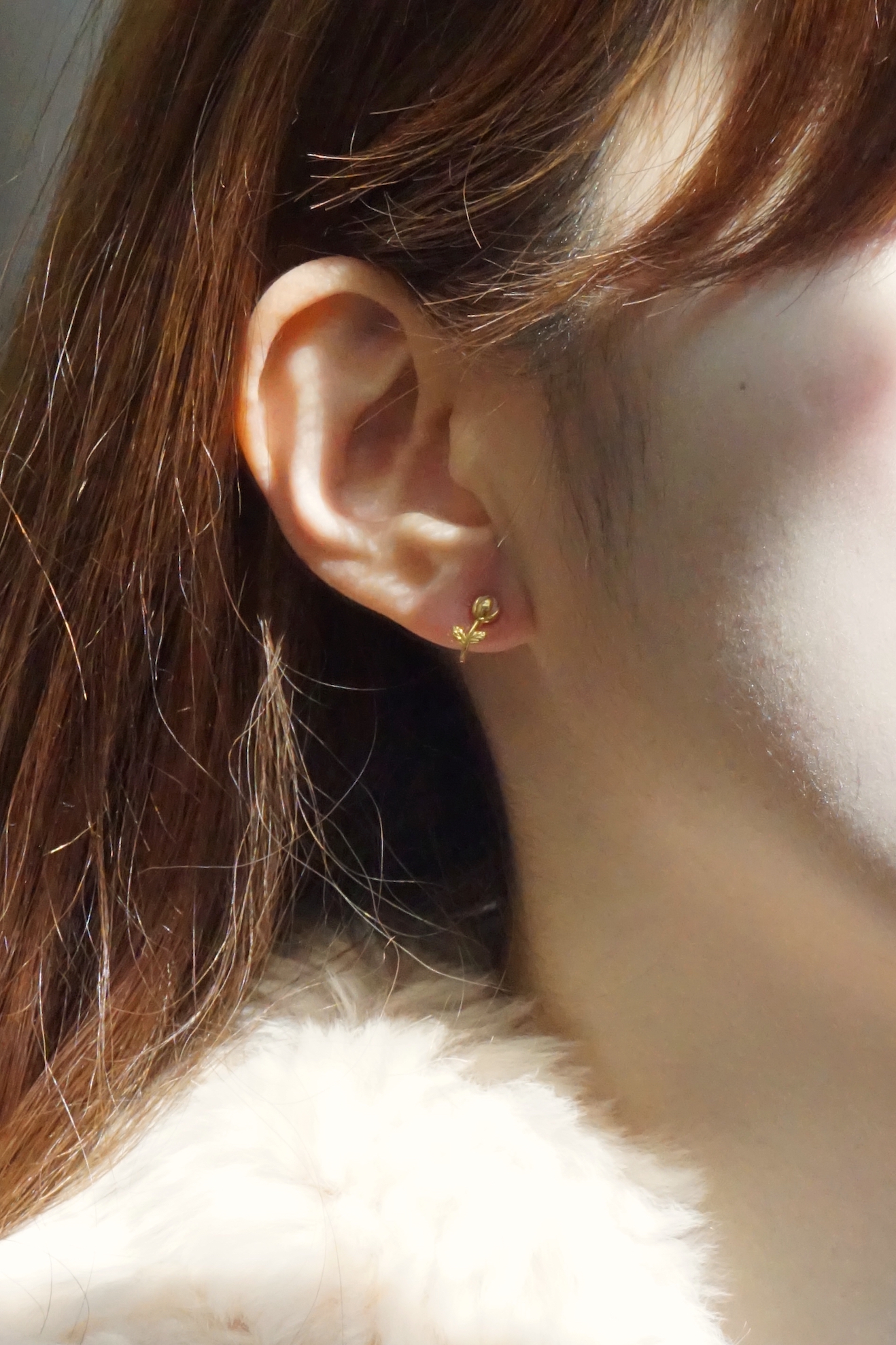 ROSE PEARL GOLD EARRINGS