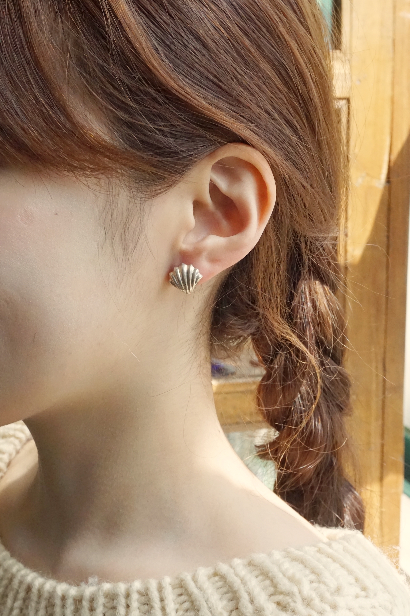 SHELL SILVER EARRINGS