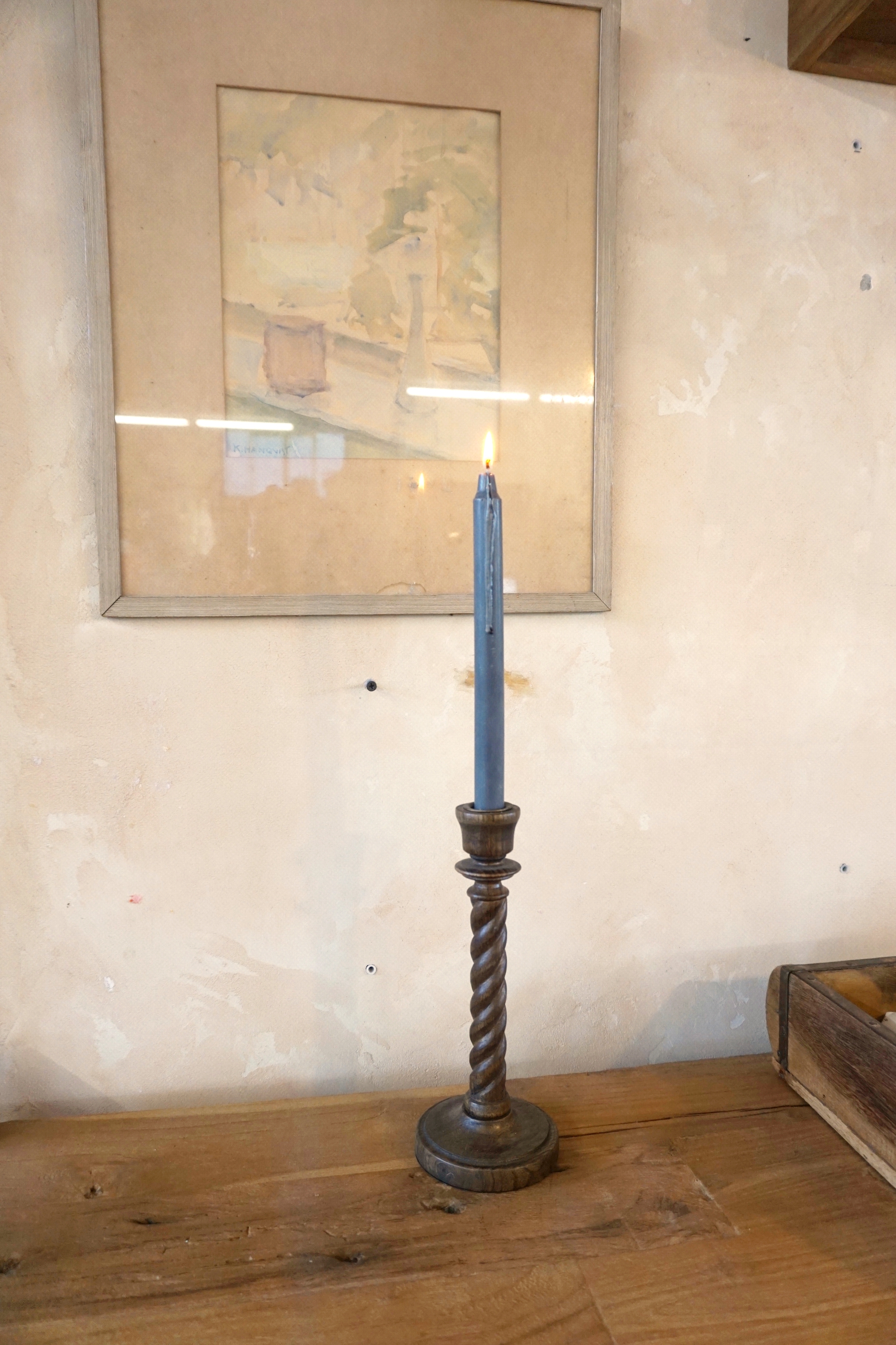 LONG TAPER CANDLE BLACK