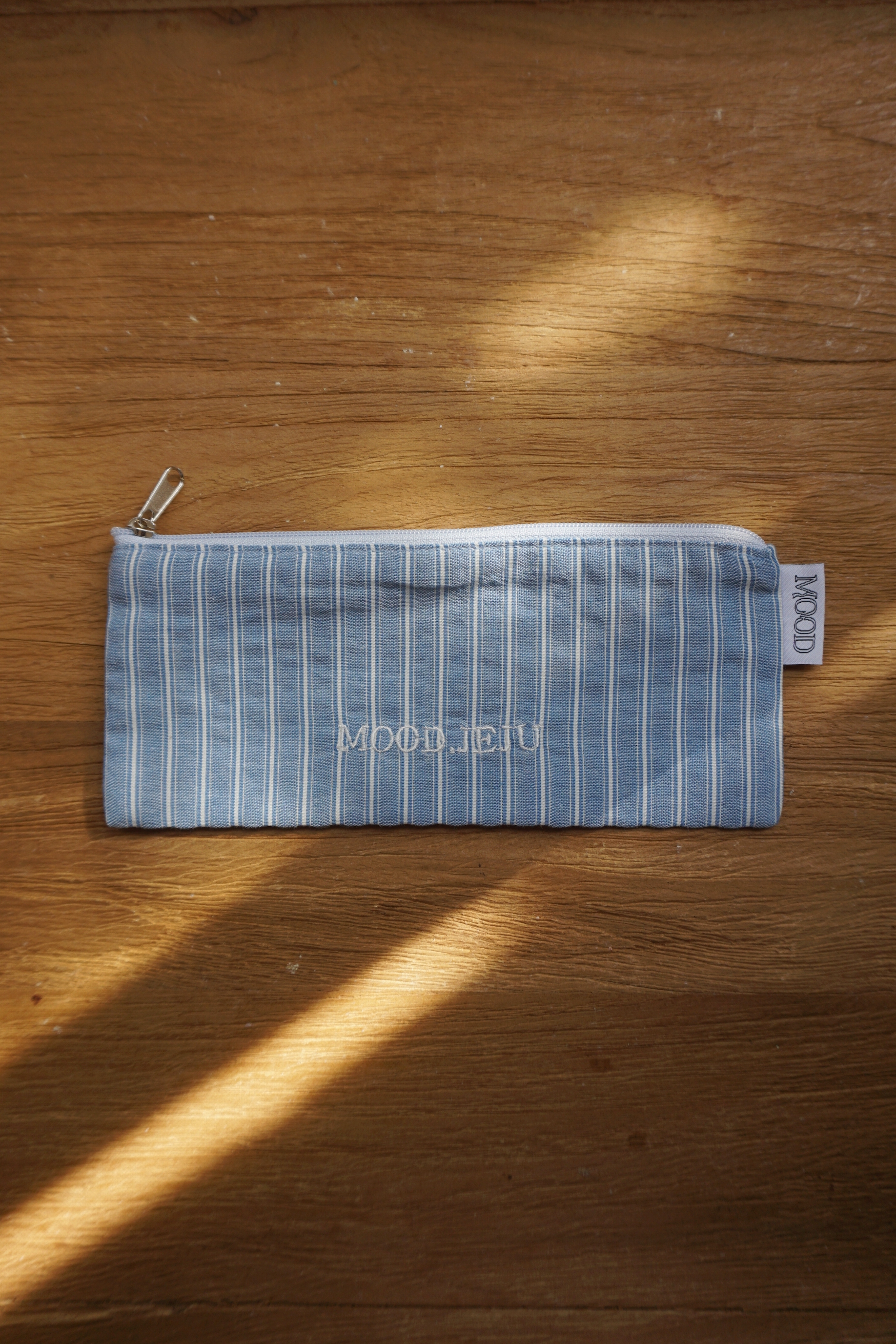 MOOD)BLUE STRIPES PENCIL POUCH - LIMITED EDITION
