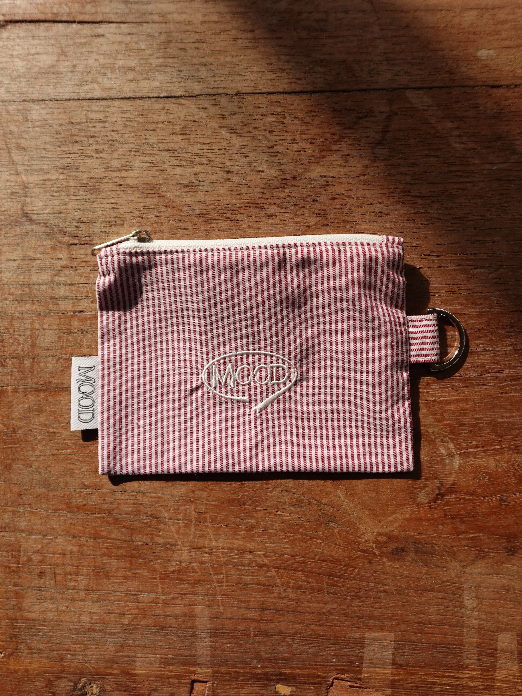 FABRIC CARD WALLET - RED STRIPE