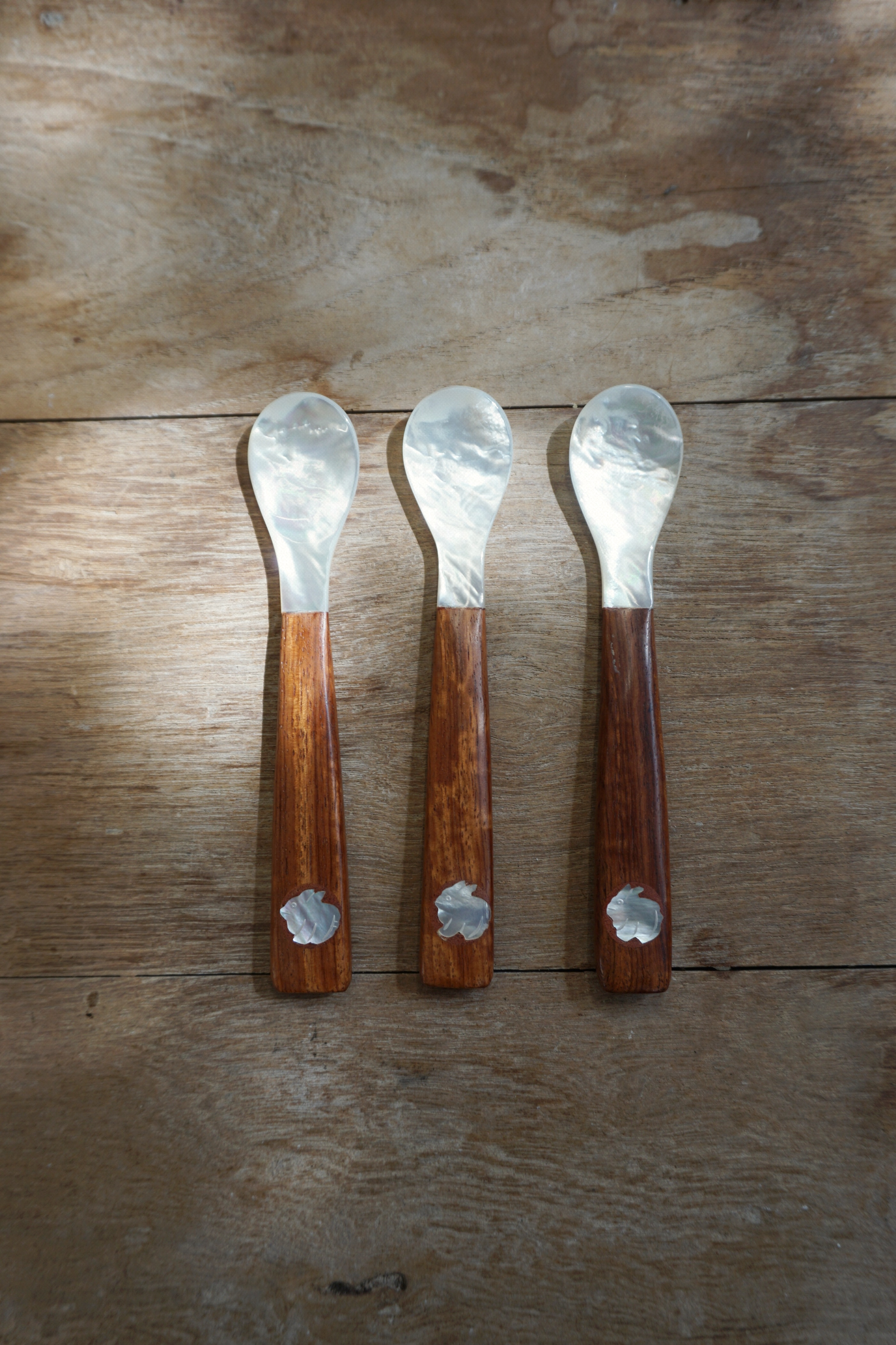 HANDMADE RABBIT SHELL WOOD SPOON