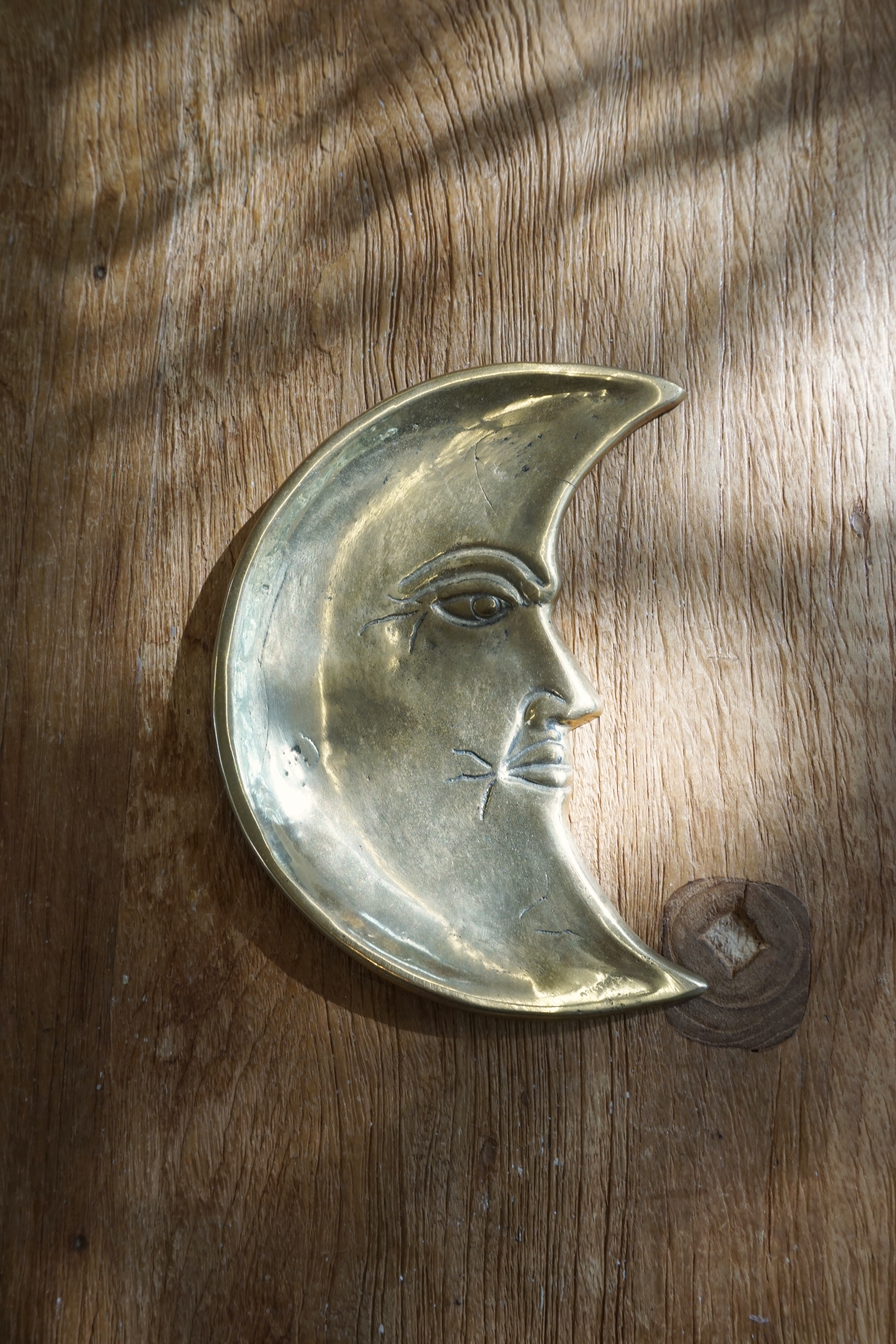 BRASS TRAY-HALF MOON